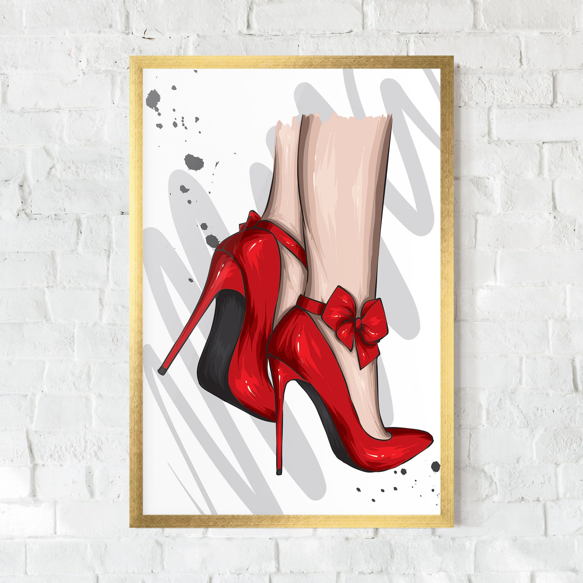 Red Bow Heels mockup 0