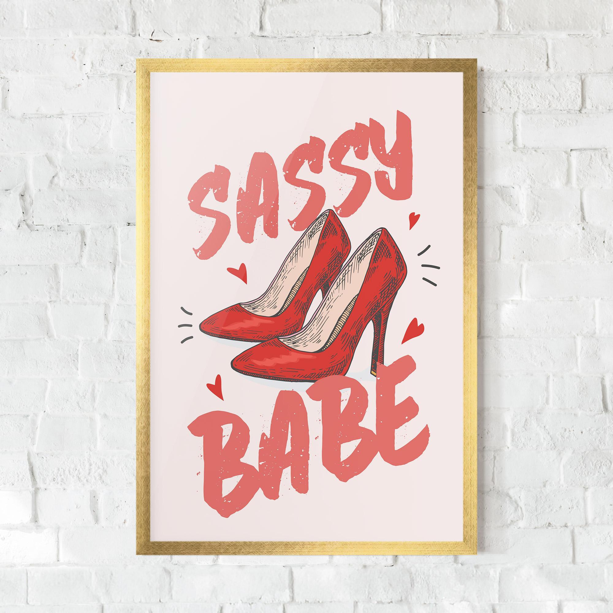 Keretezett Poszter Sassy Babe mockup 0