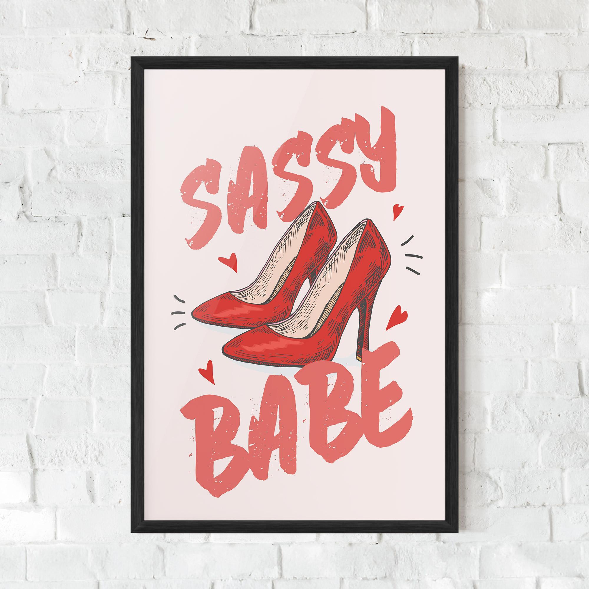Keretezett Poszter Sassy Babe mockup 0