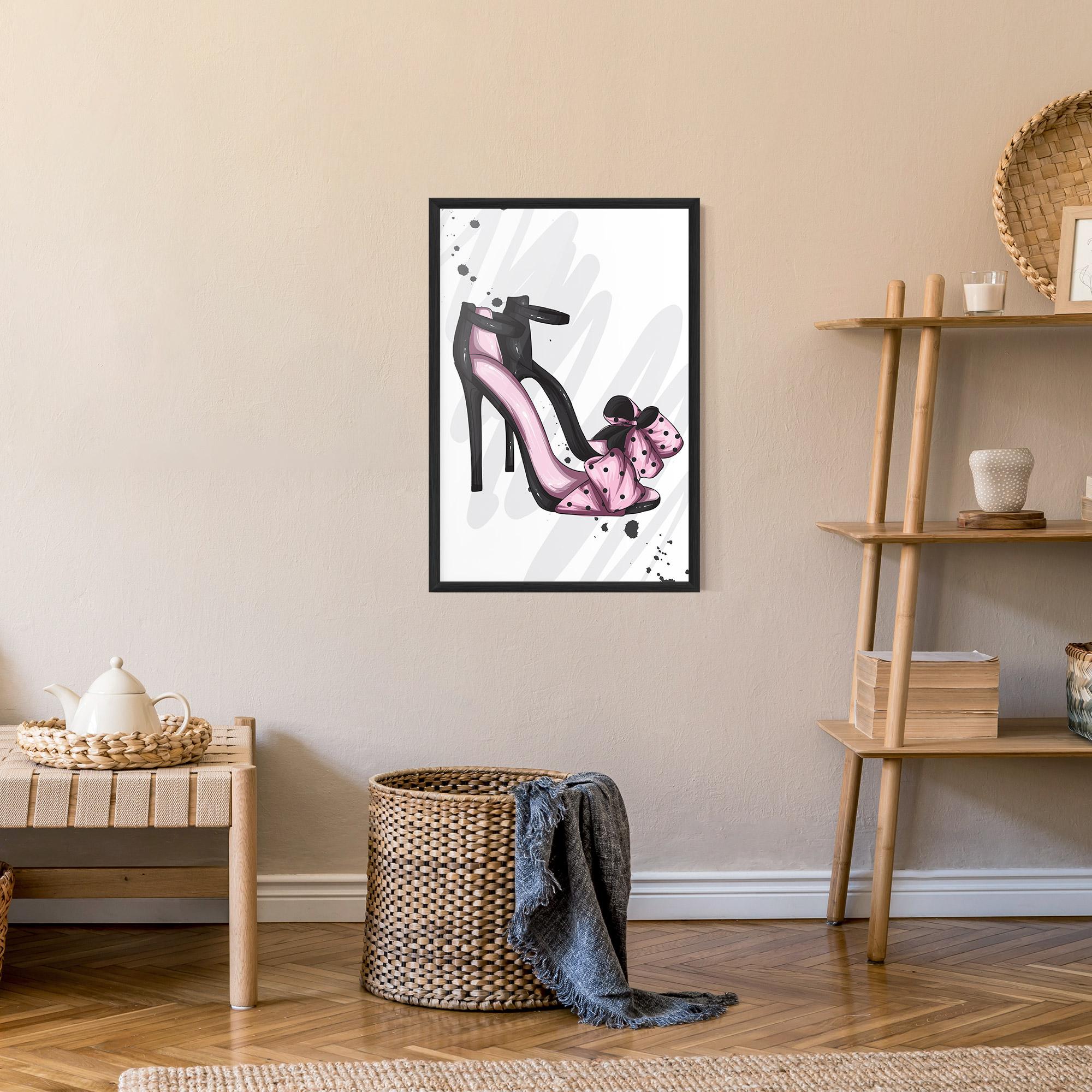 Keretezett Poszter Pink Black Heels mockup 9
