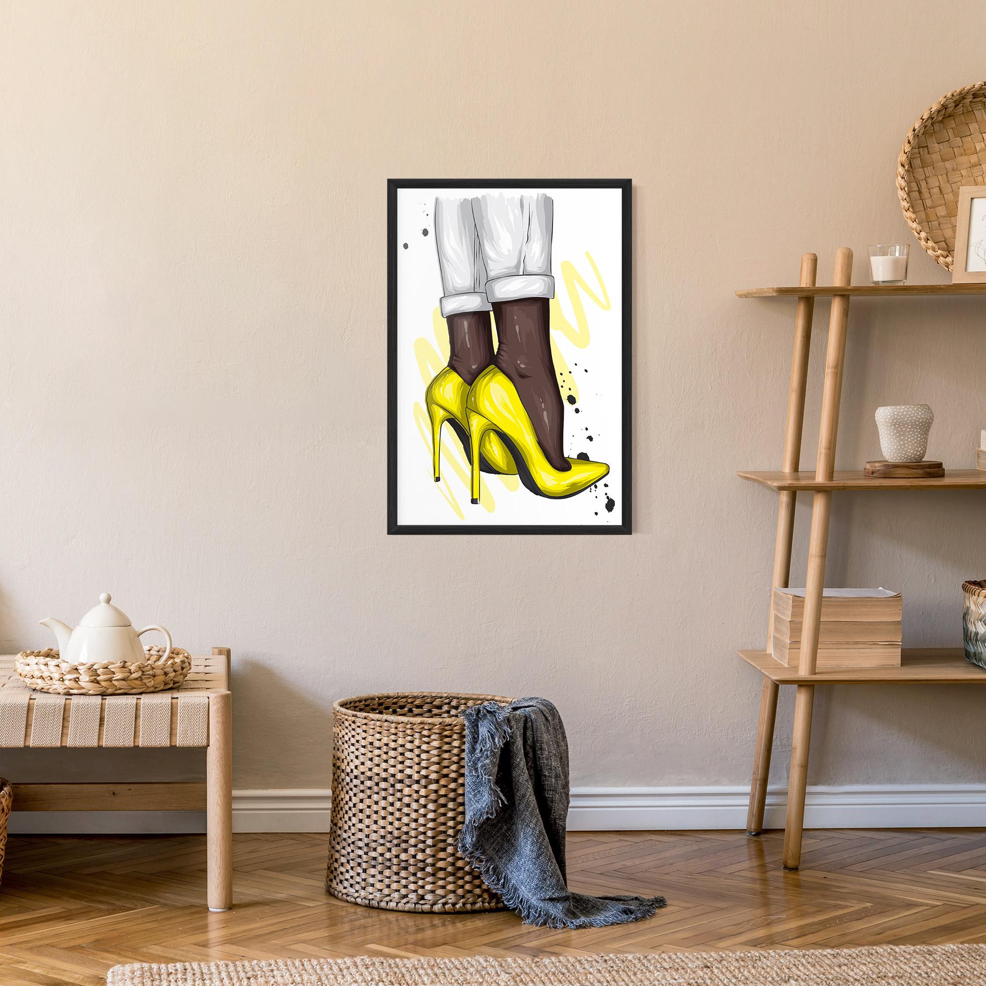 Keretezett Poszter Yellow Shoes mockup 9