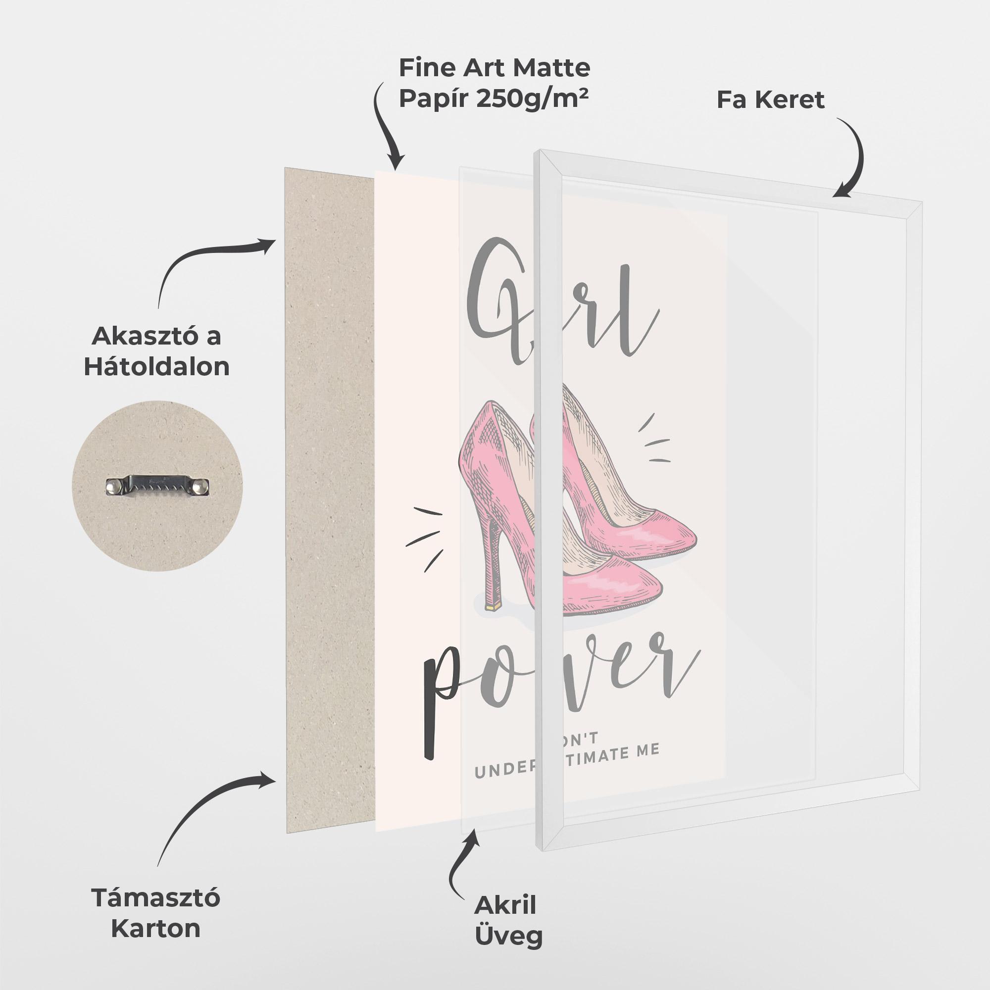 Keretezett Poszter Girl Power mockup 1
