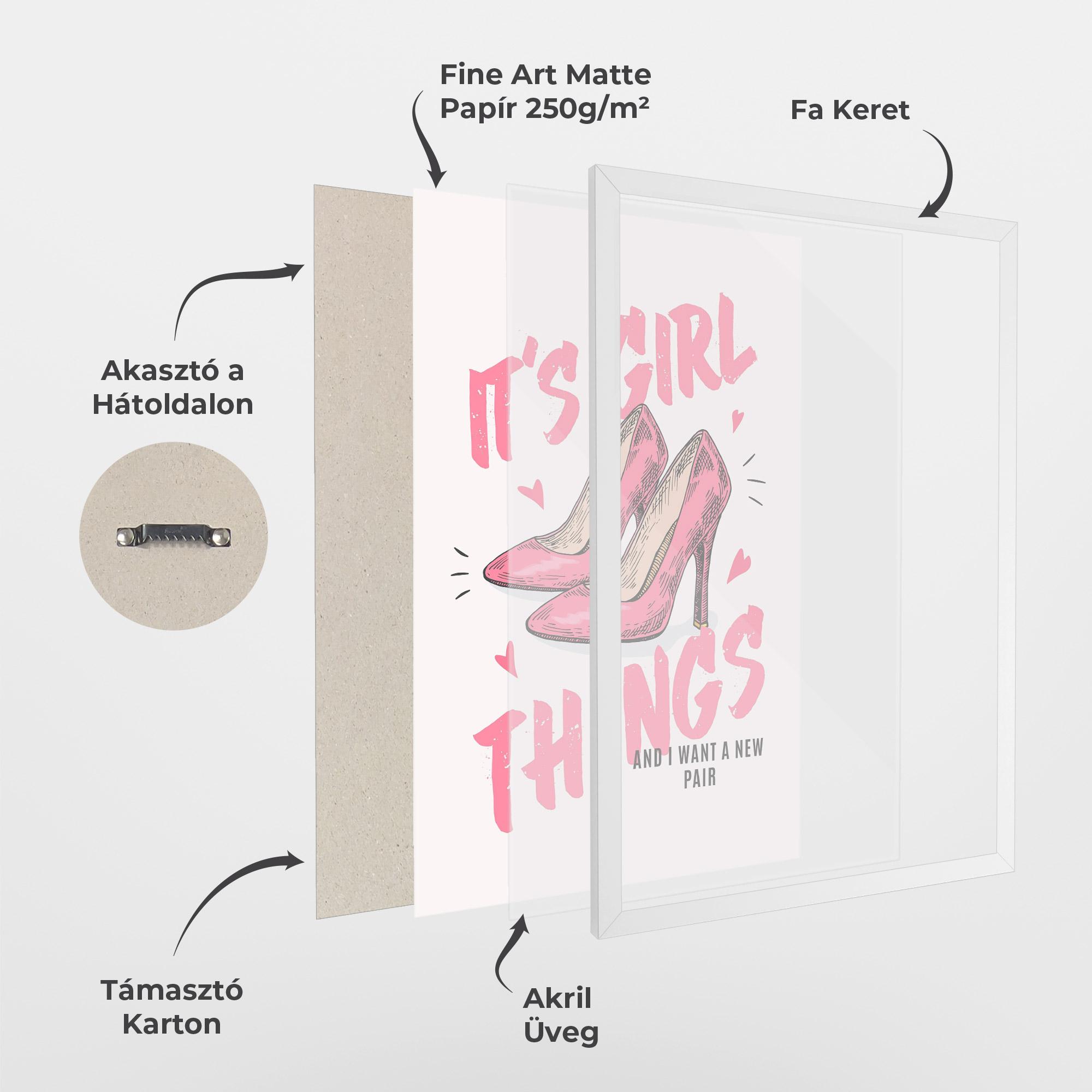 Keretezett Poszter Girl Things mockup 1