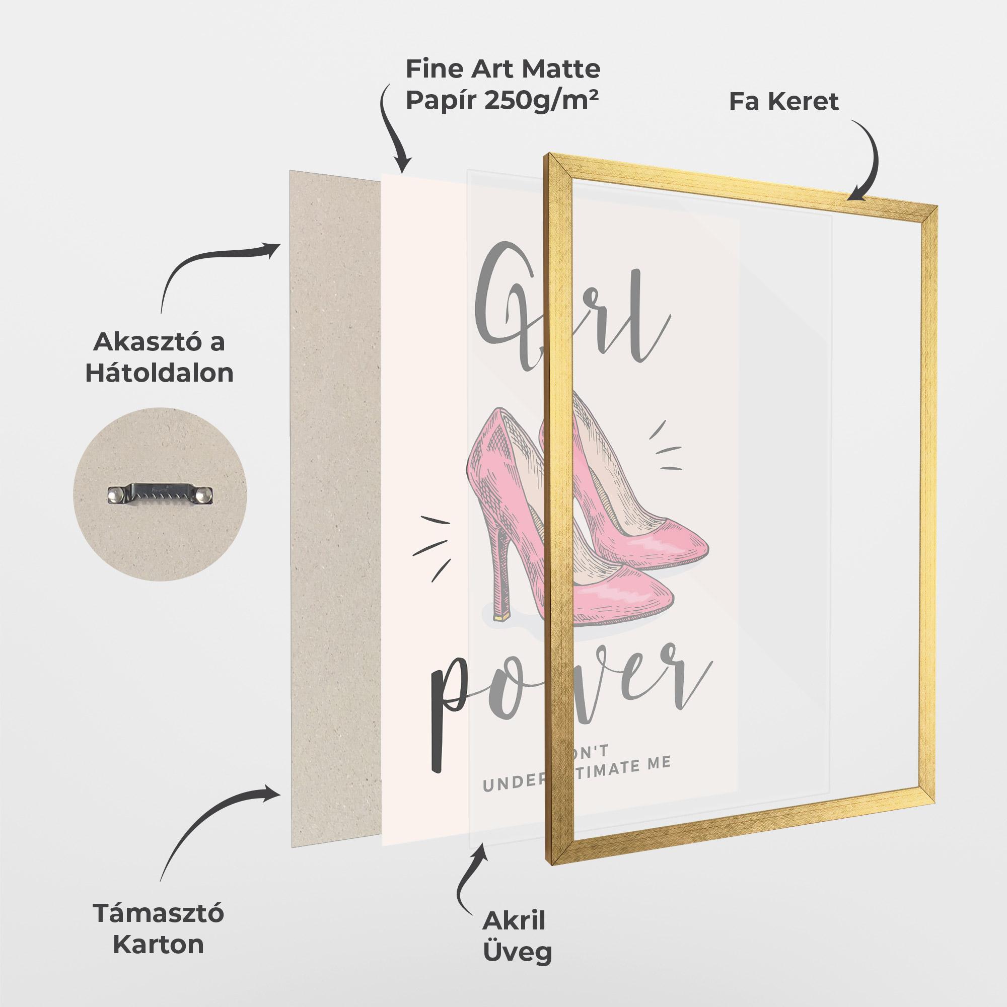 Keretezett Poszter Girl Power mockup 1