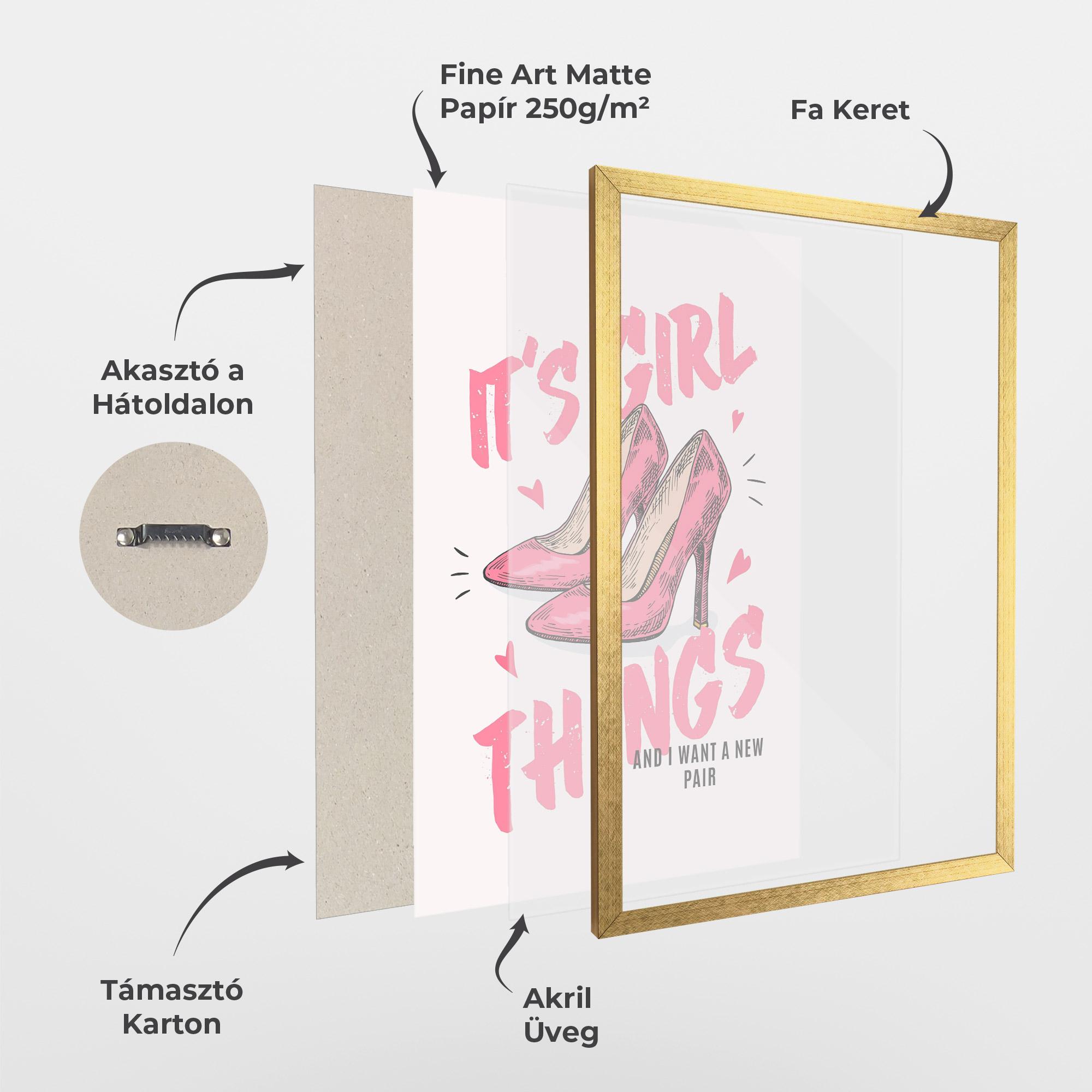 Keretezett Poszter Girl Things mockup 1