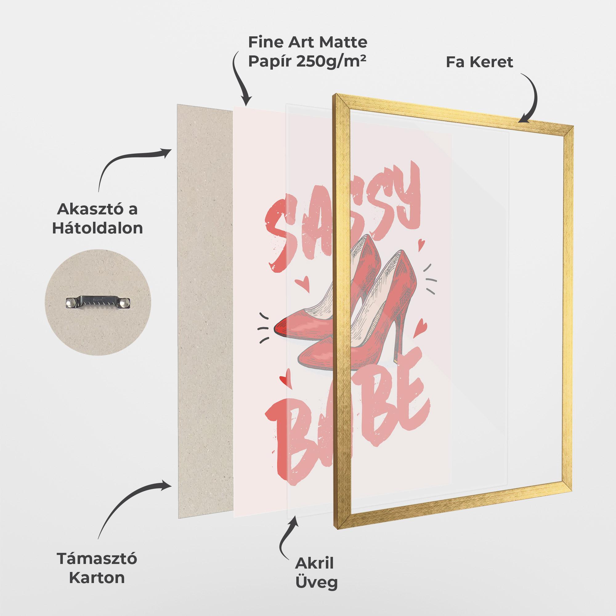 Keretezett Poszter Sassy Babe mockup 1