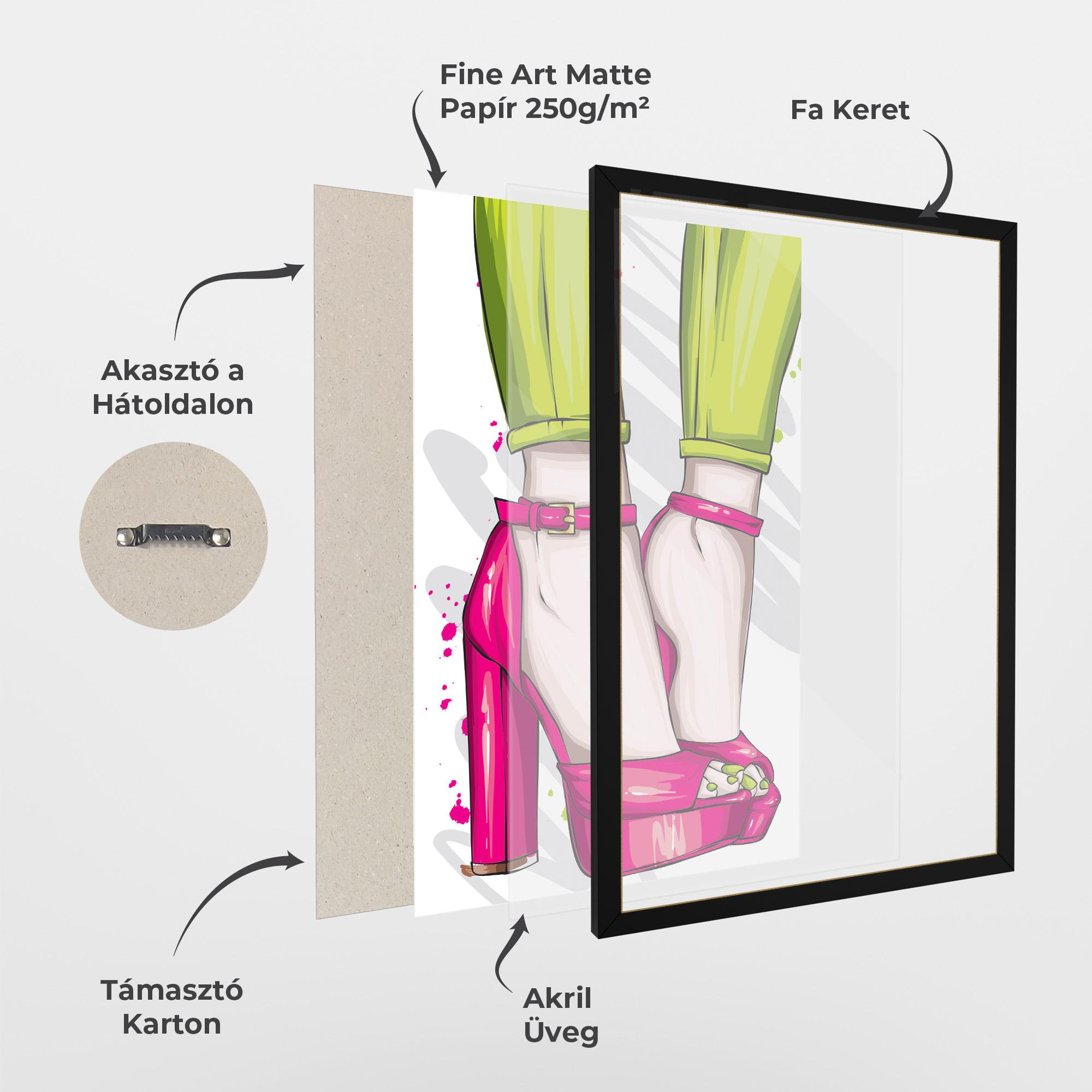 Keretezett Poszter Green Nails mockup 1