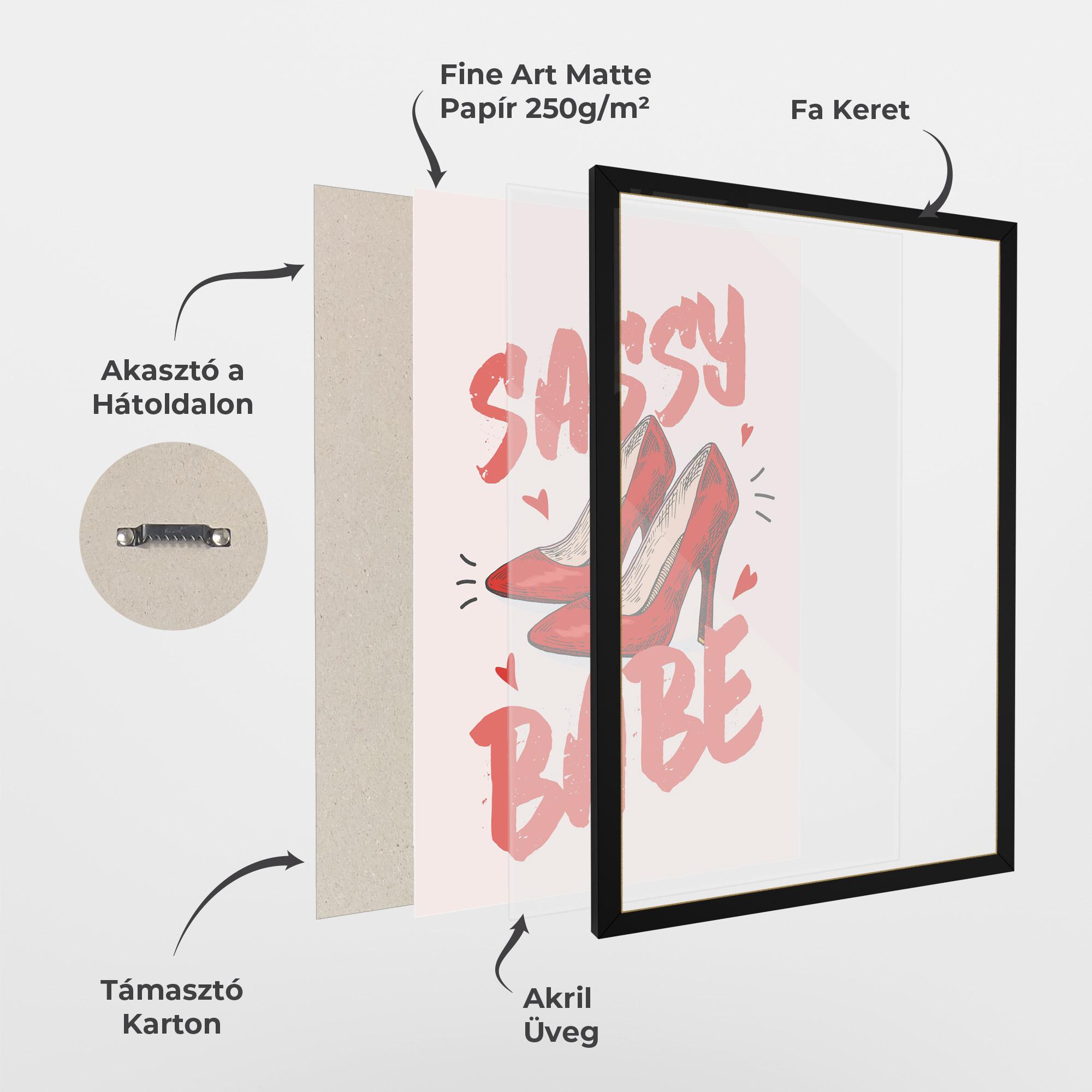 Keretezett Poszter Sassy Babe mockup 1