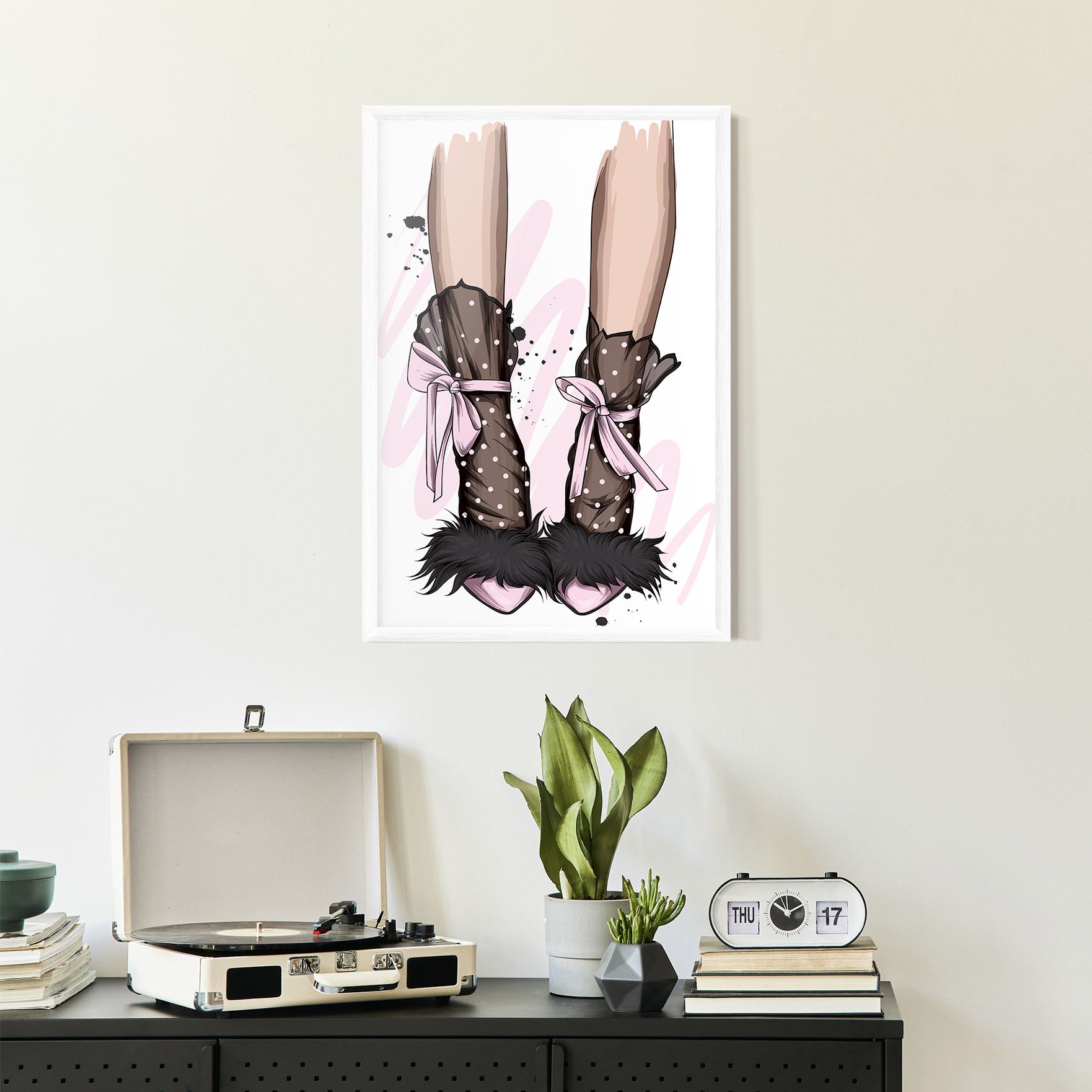 Black Cute Heels mockup 2