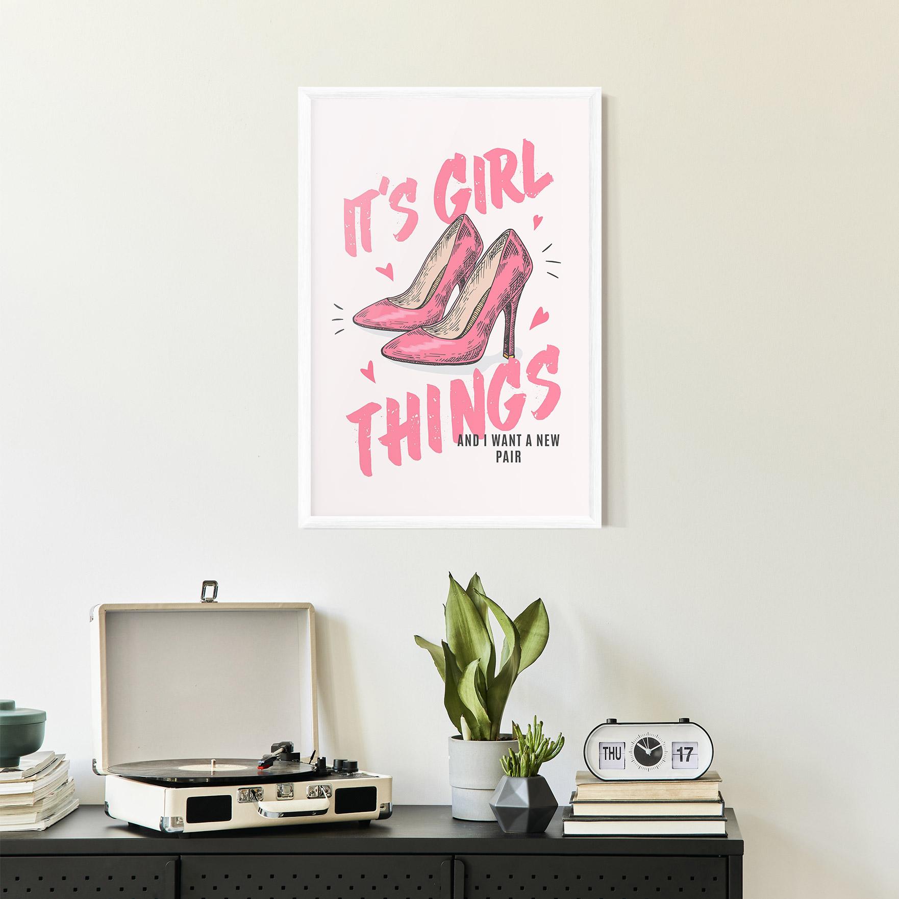 Keretezett Poszter Girl Things mockup 2