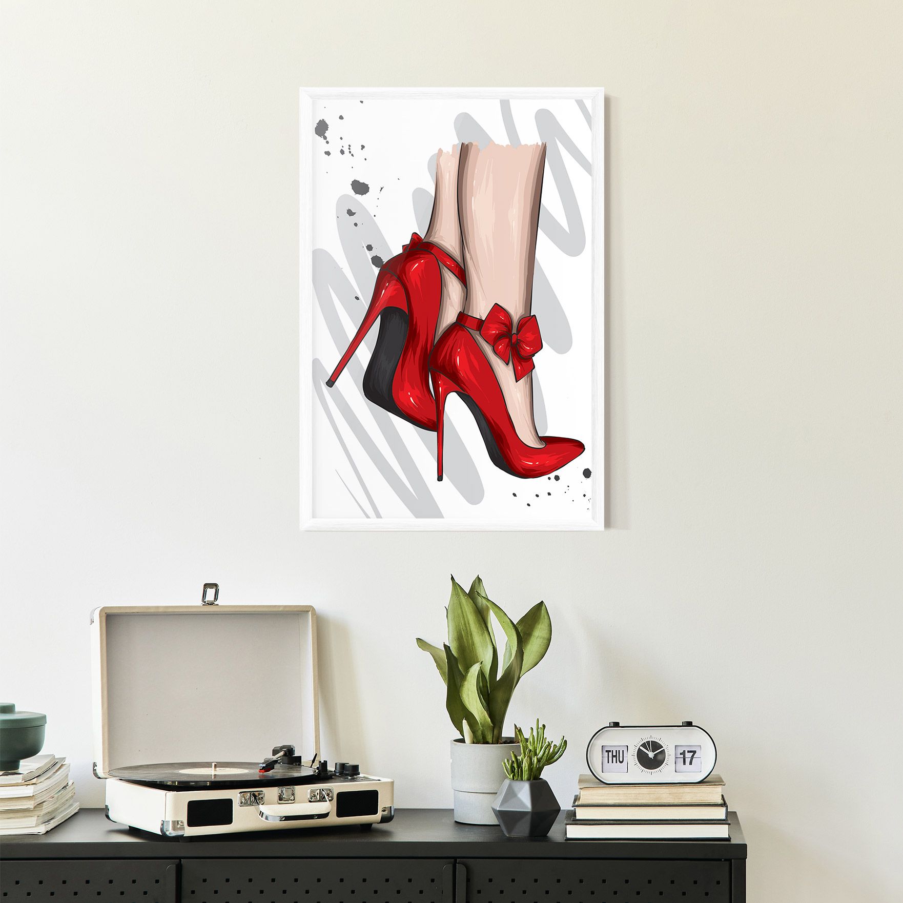 Red Bow Heels mockup 2