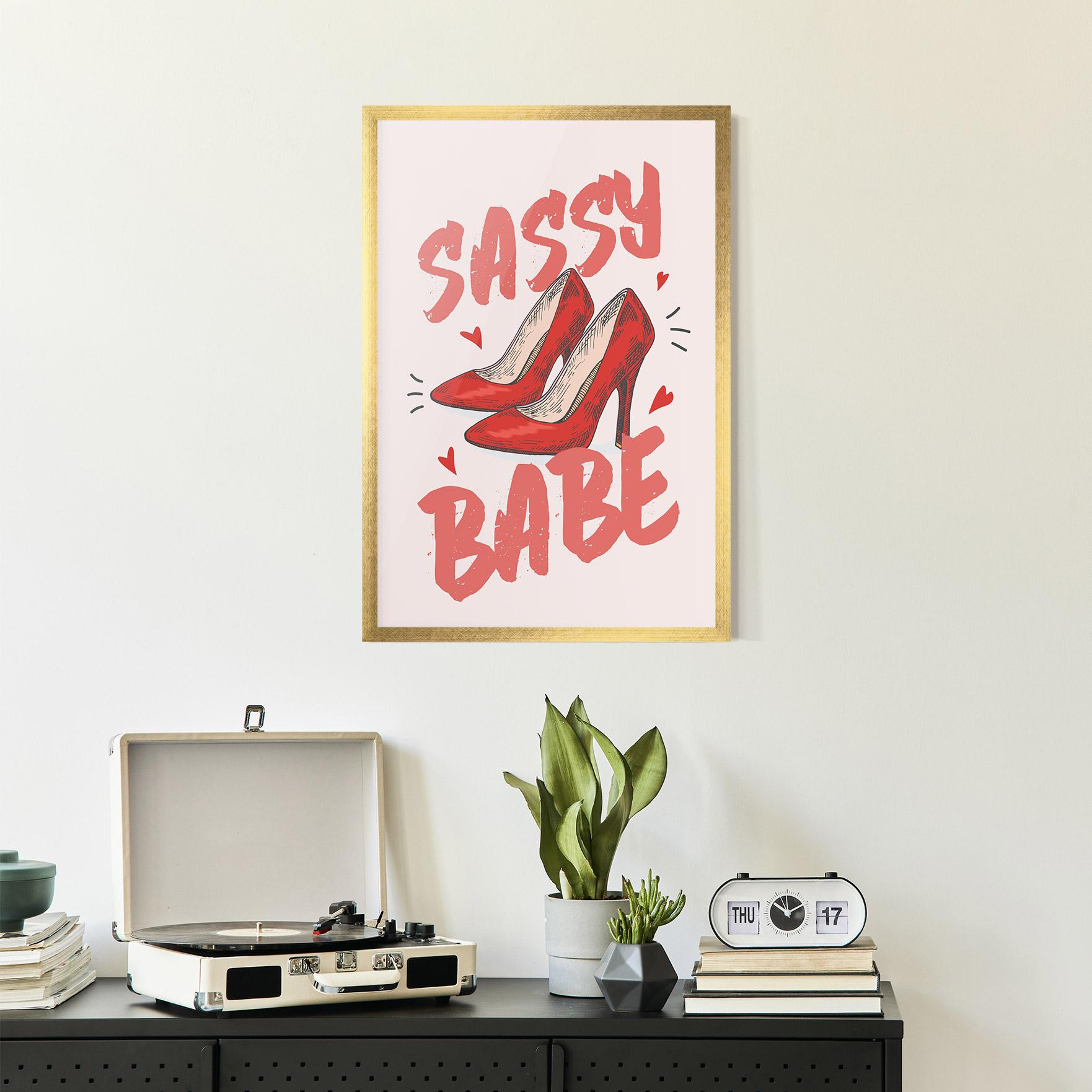 Keretezett Poszter Sassy Babe mockup 2