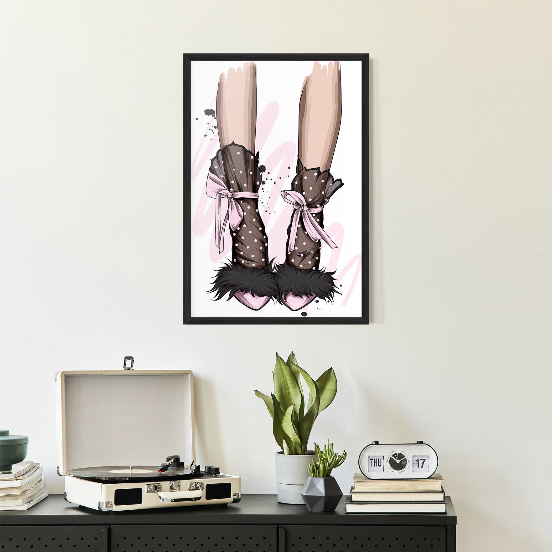 Black Cute Heels mockup 2
