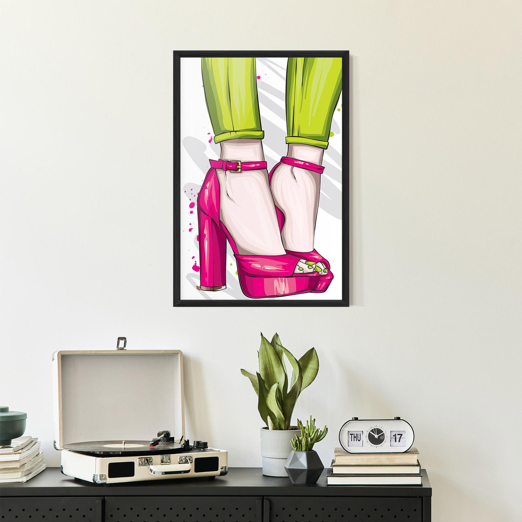 Keretezett Poszter Green Nails mockup 2