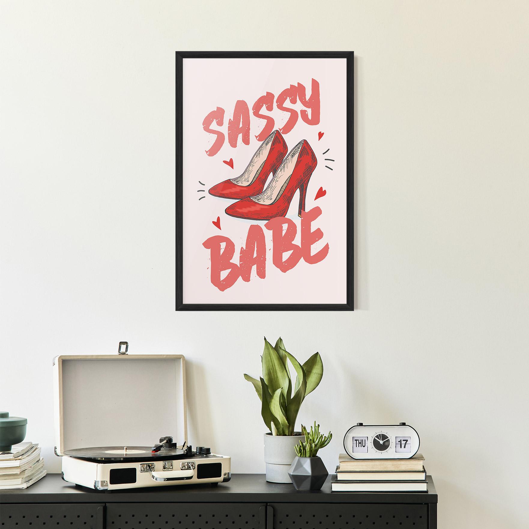 Keretezett Poszter Sassy Babe mockup 2