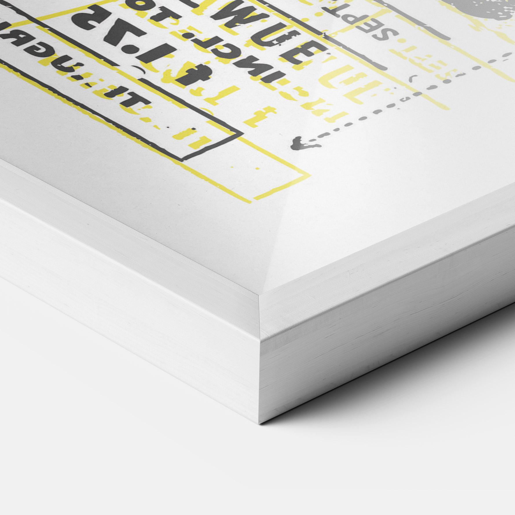 Keretezett Poszter My Shoe Yellow mockup 3