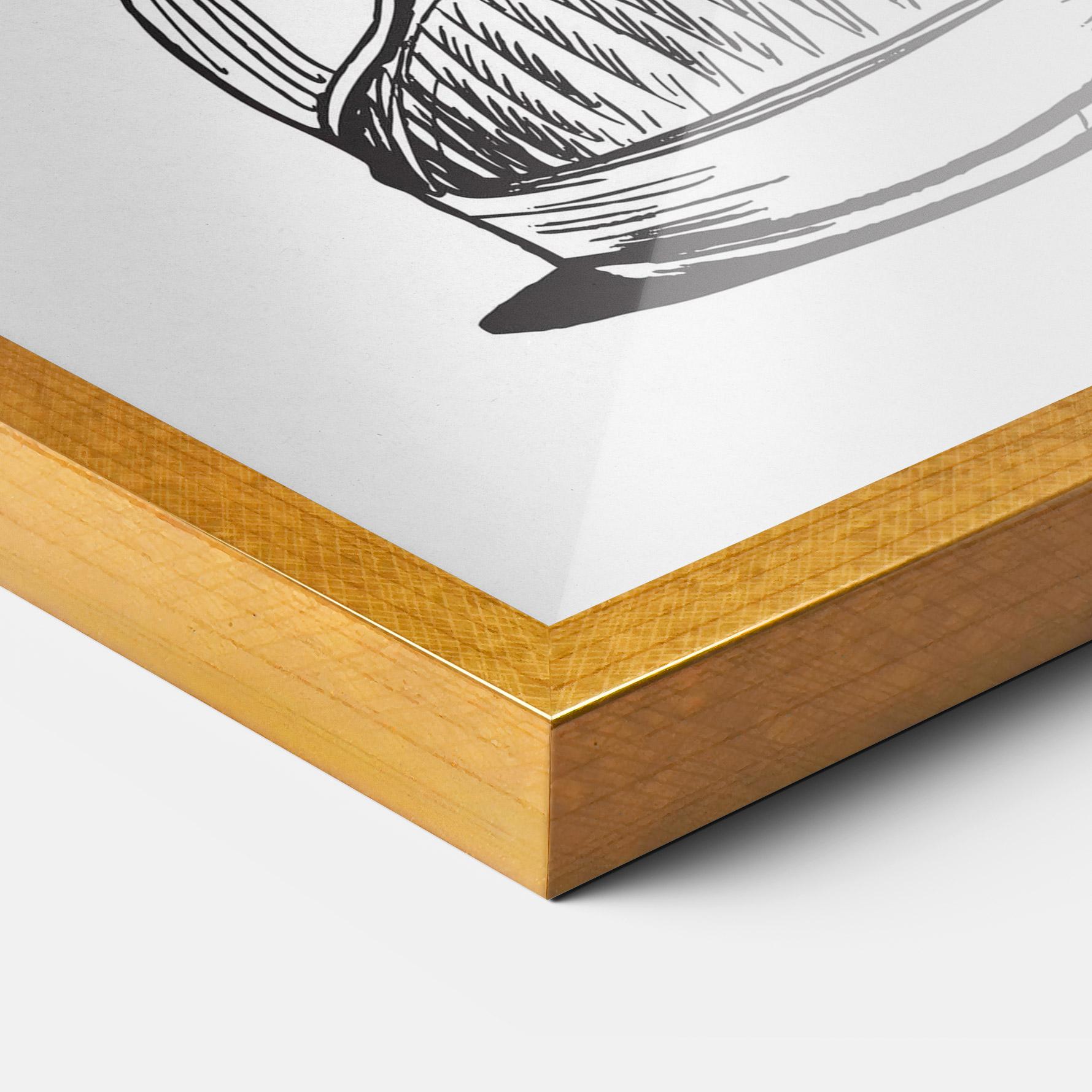 Keretezett Poszter Flower In Shoes mockup 3