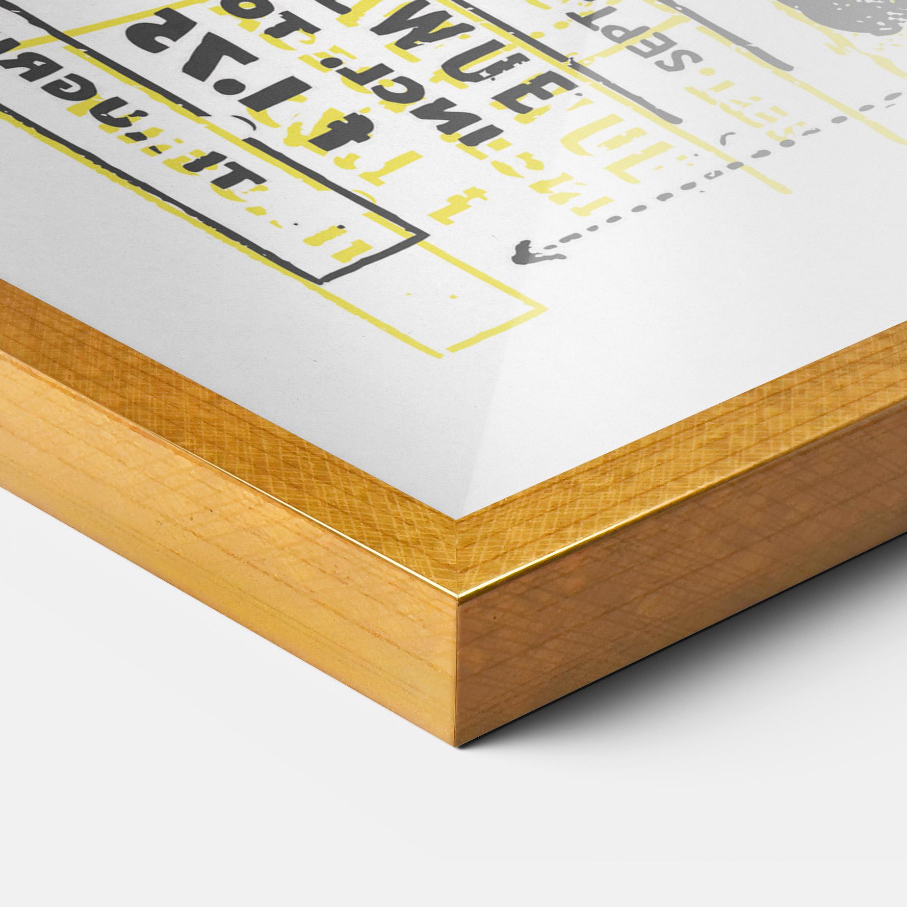 Keretezett Poszter My Shoe Yellow mockup 3