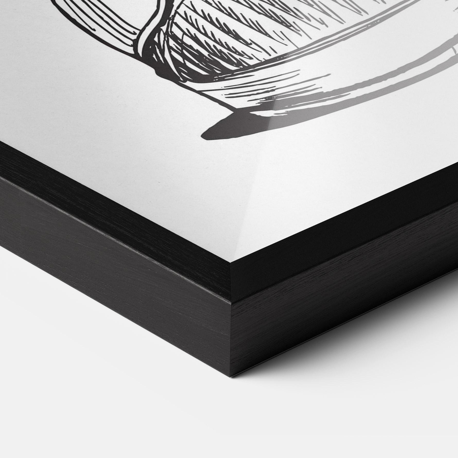 Keretezett Poszter Flower In Shoes mockup 3