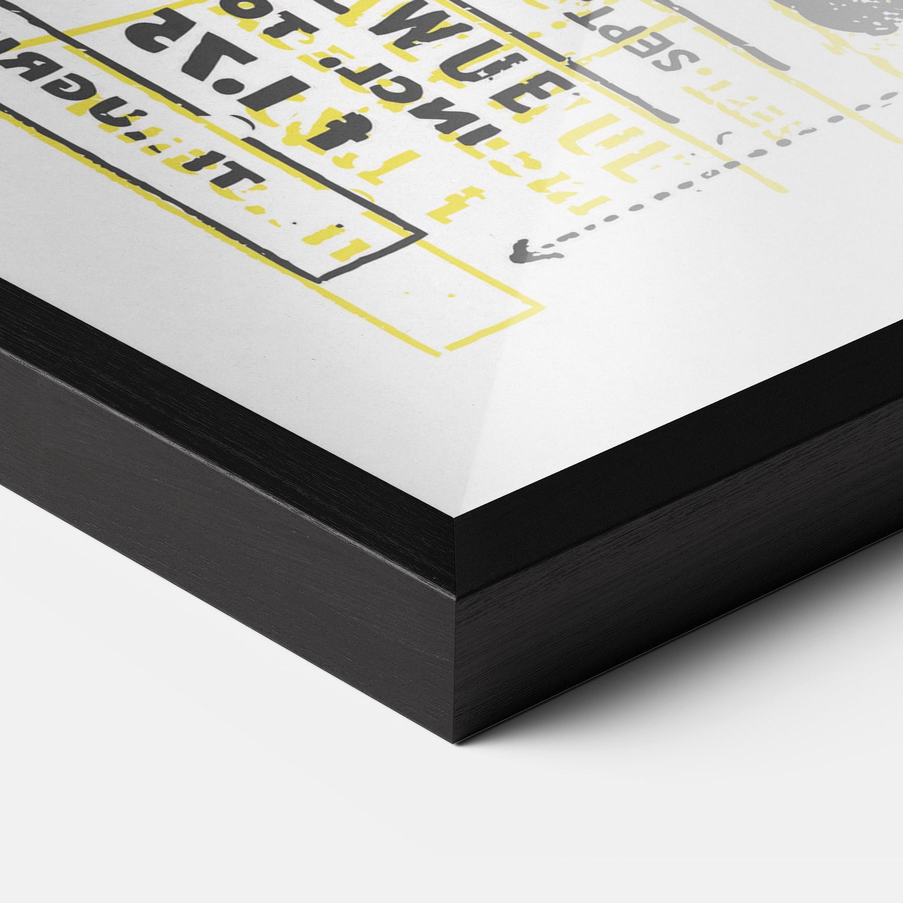 Keretezett Poszter My Shoe Yellow mockup 3