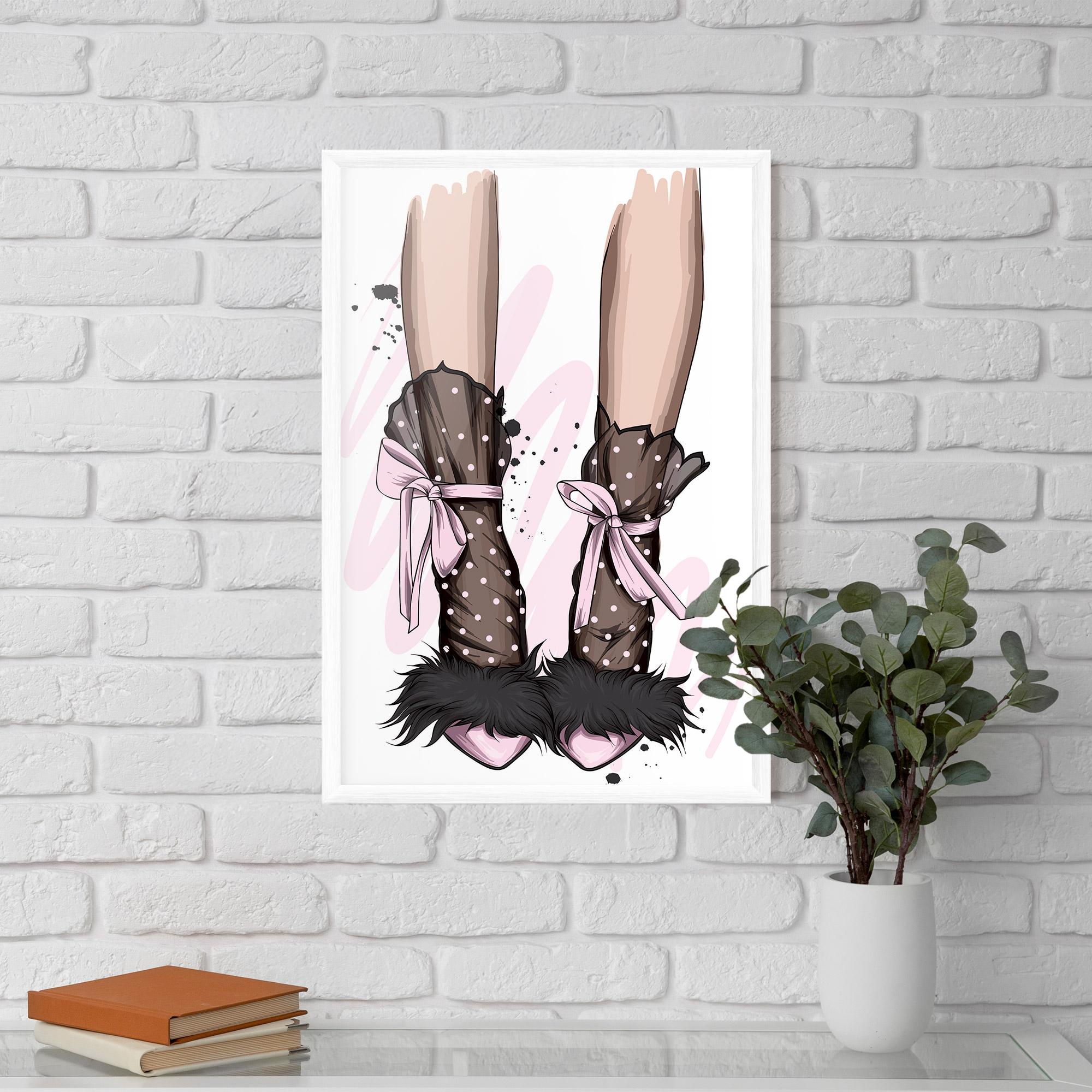 Keretezett Poszter Black Cute Heels mockup 5