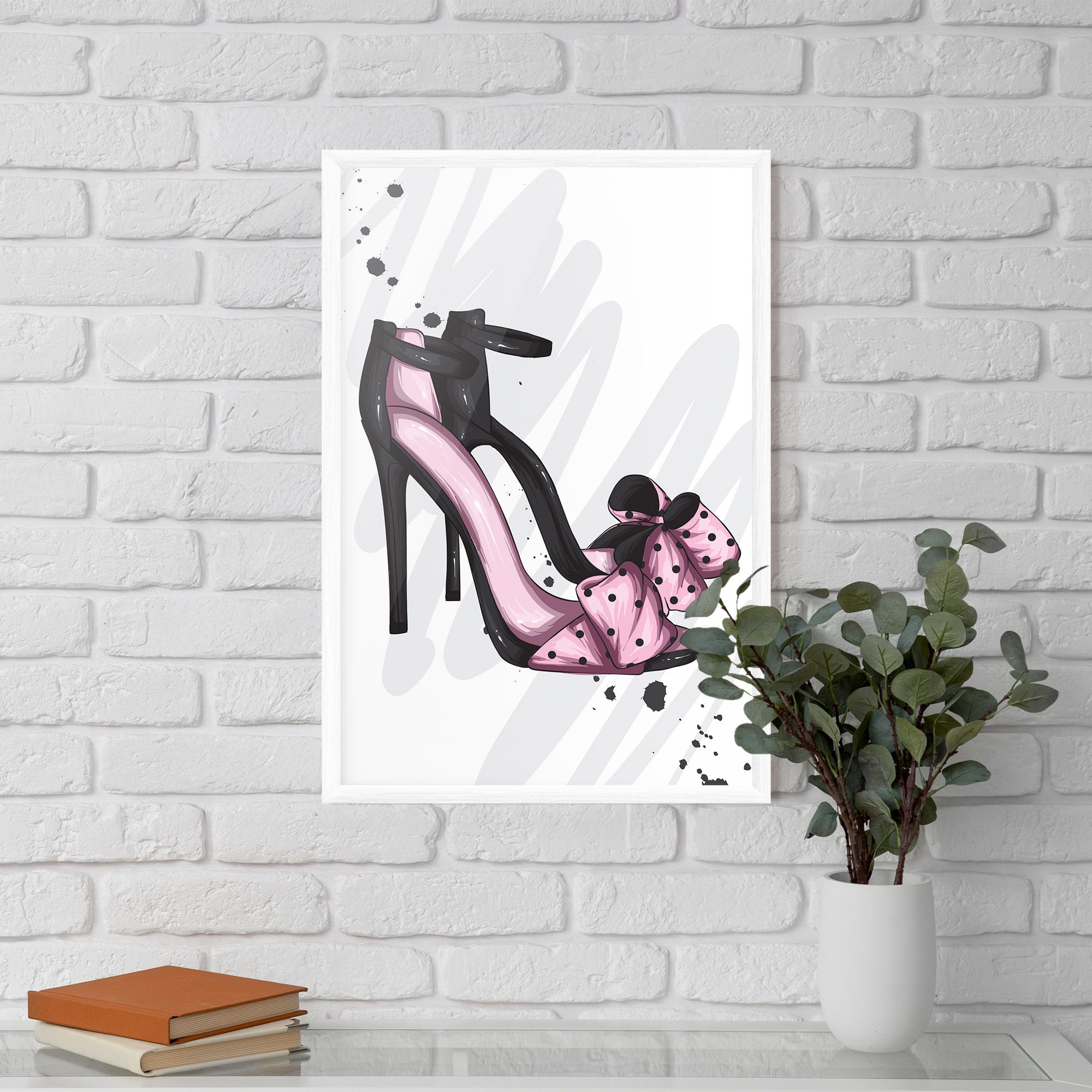Pink Black Heels mockup 5