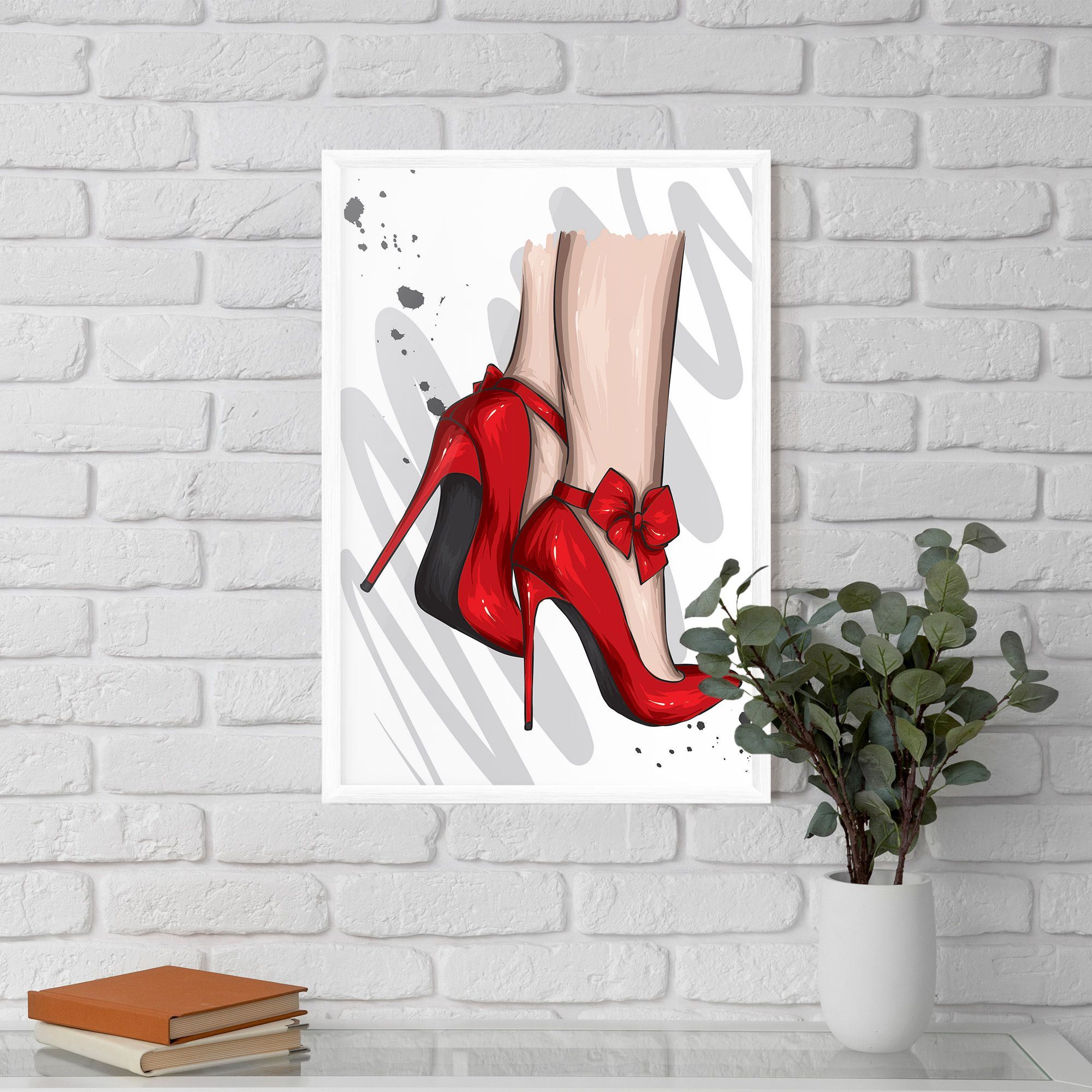 Red Bow Heels mockup 5