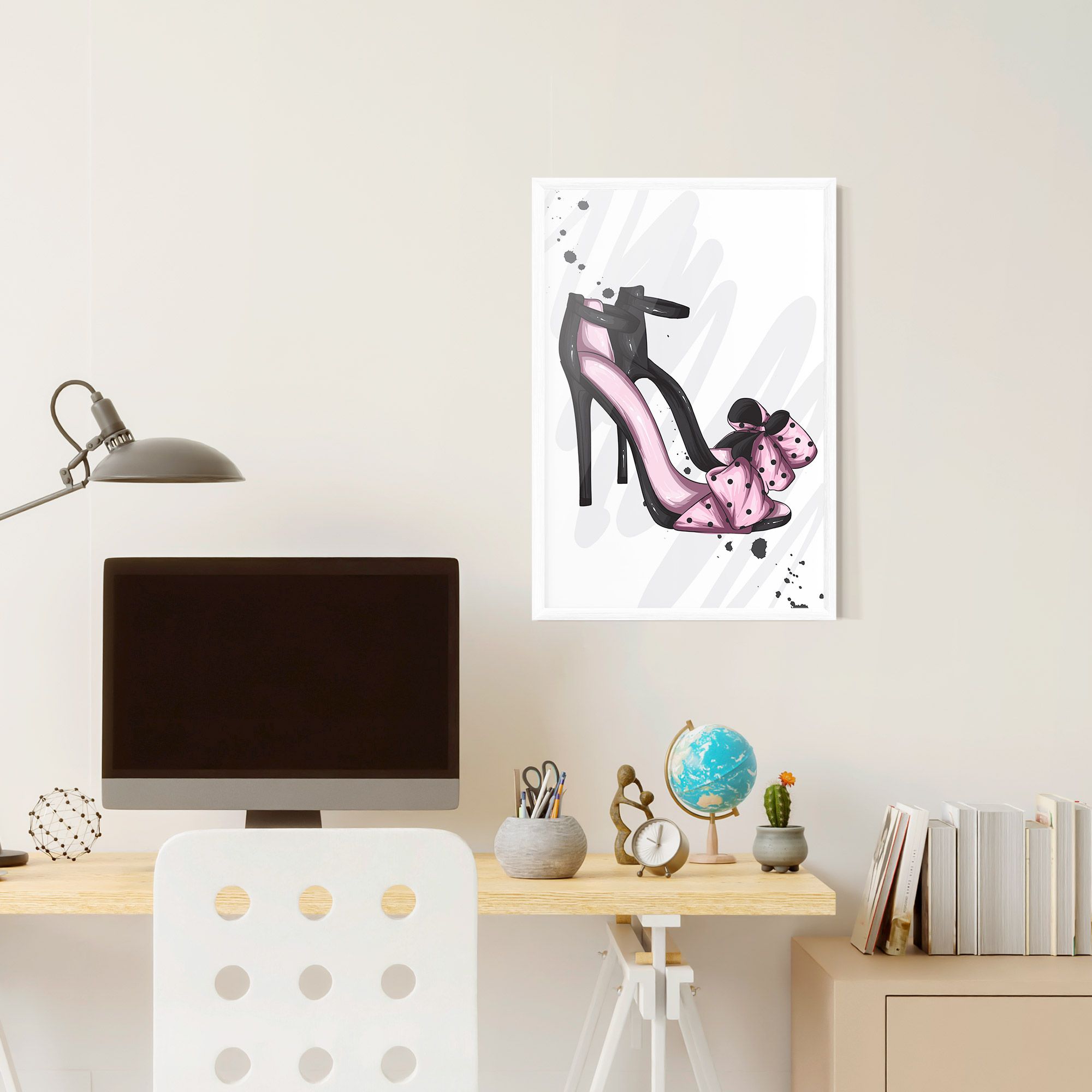 Pink Black Heels mockup 6