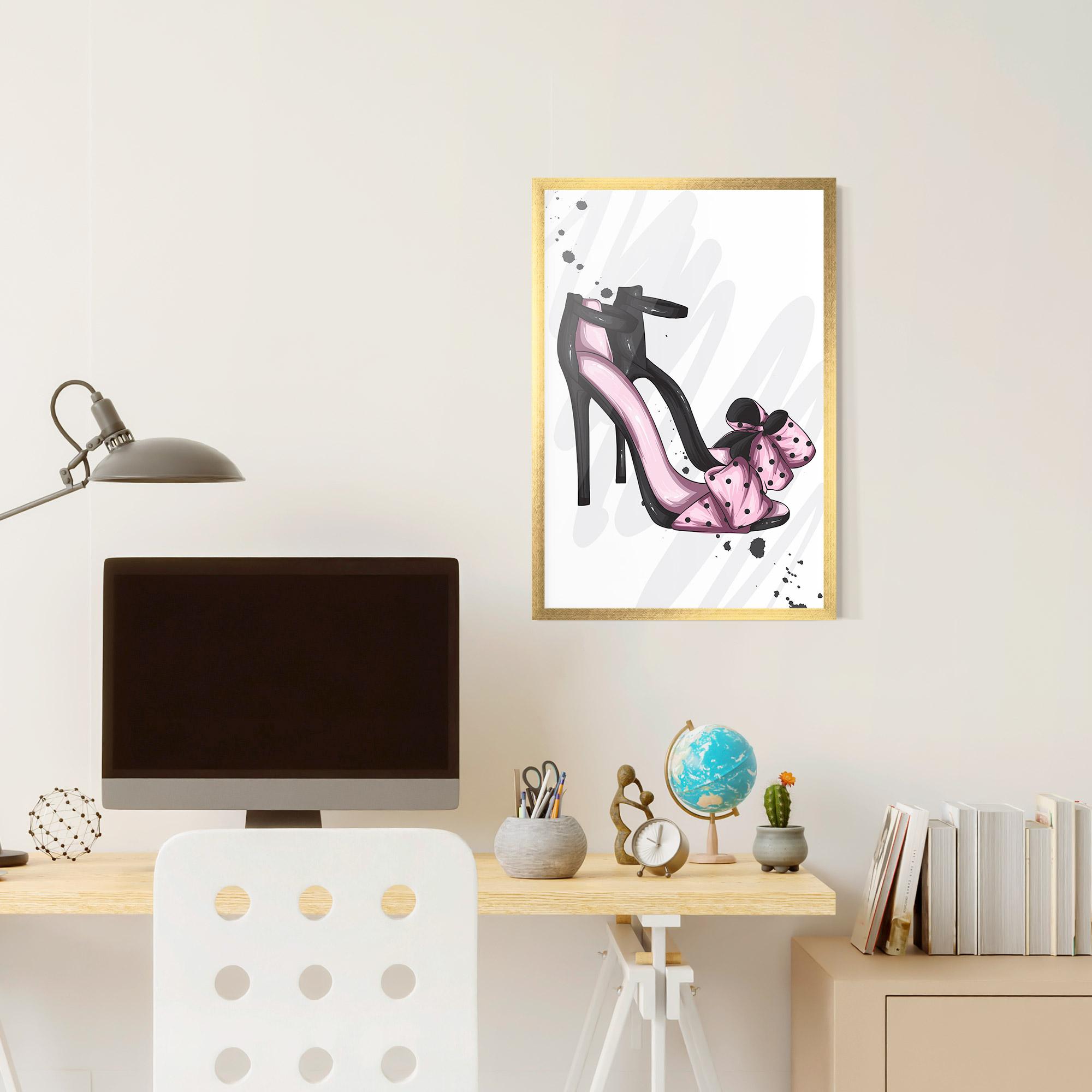 Keretezett Poszter Pink Black Heels mockup 6