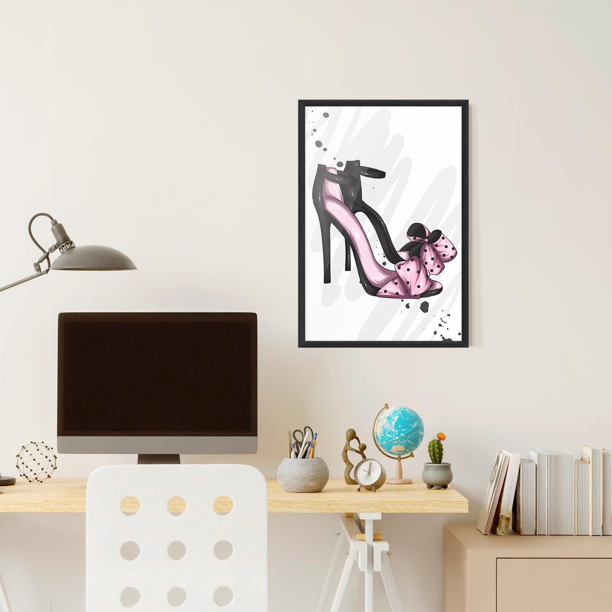 Keretezett Poszter Pink Black Heels mockup 6