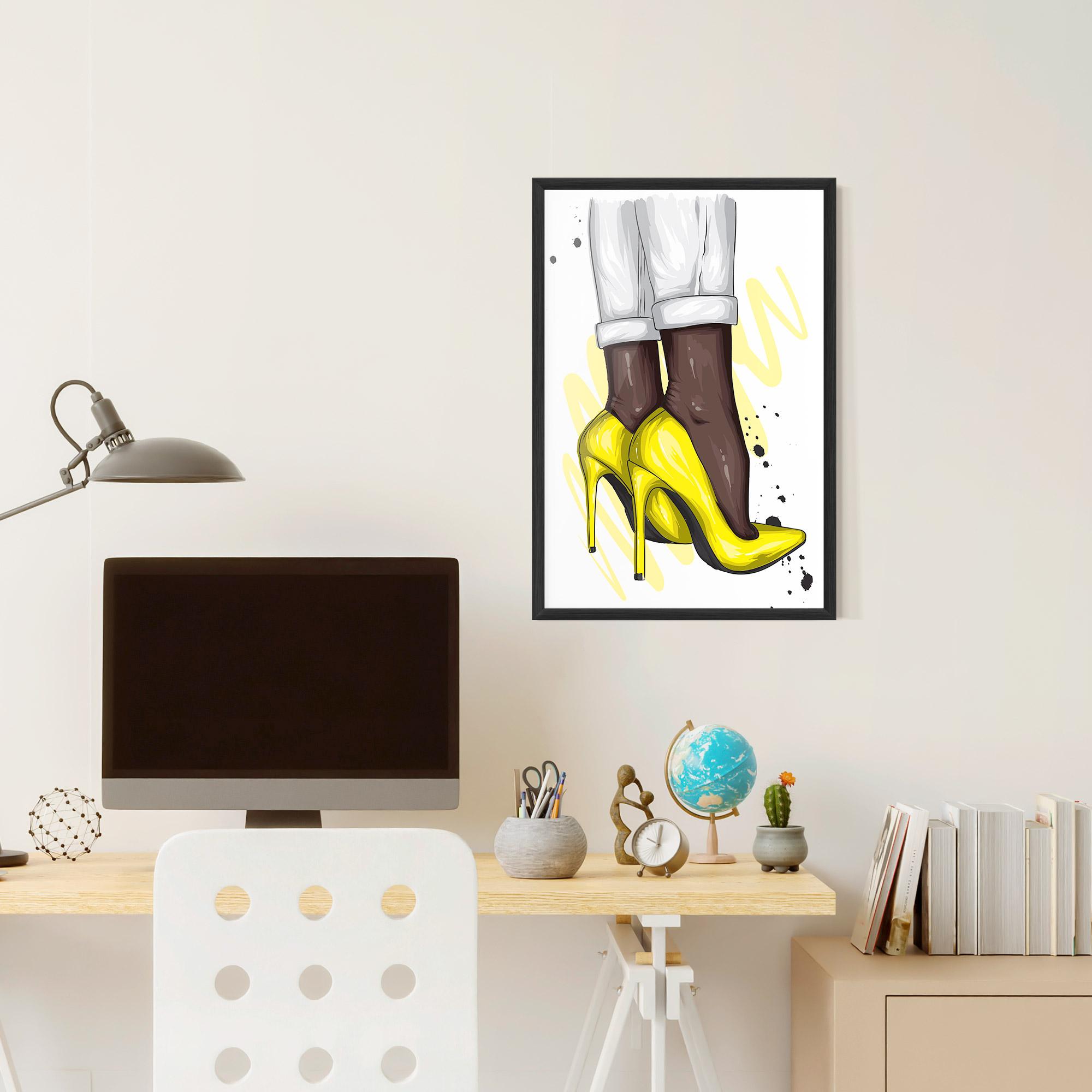 Keretezett Poszter Yellow Shoes mockup 6