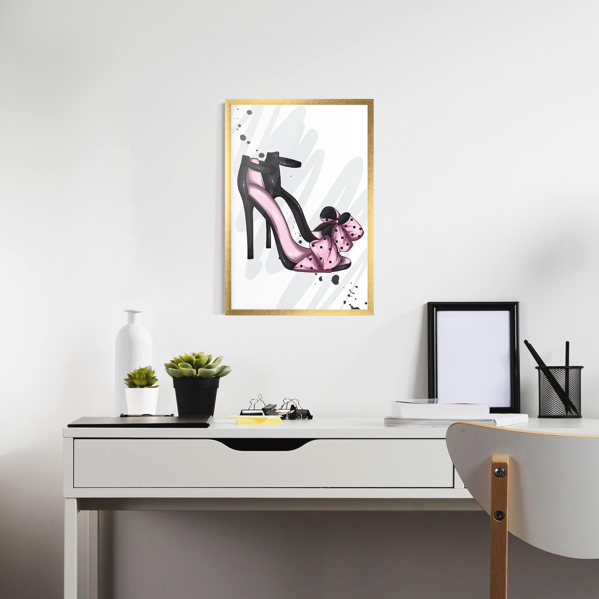 Keretezett Poszter Pink Black Heels mockup 7