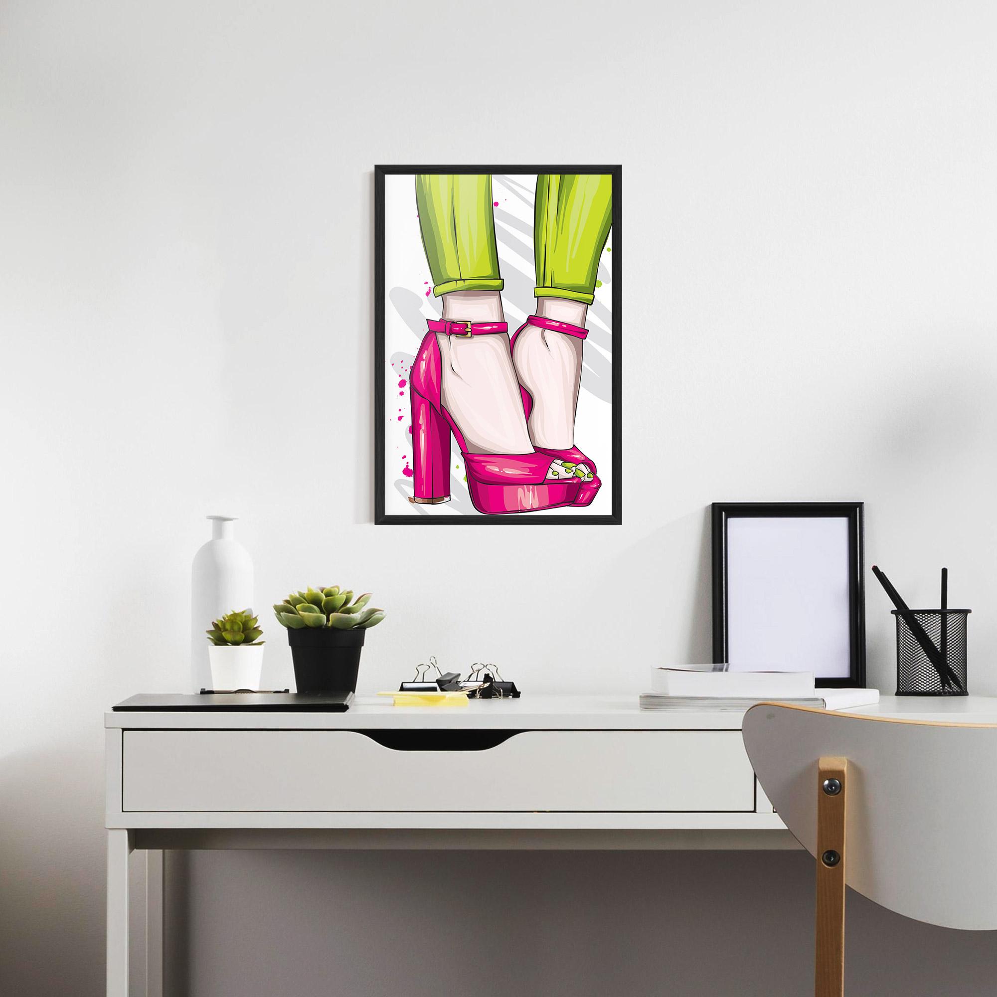 Keretezett Poszter Green Nails mockup 7