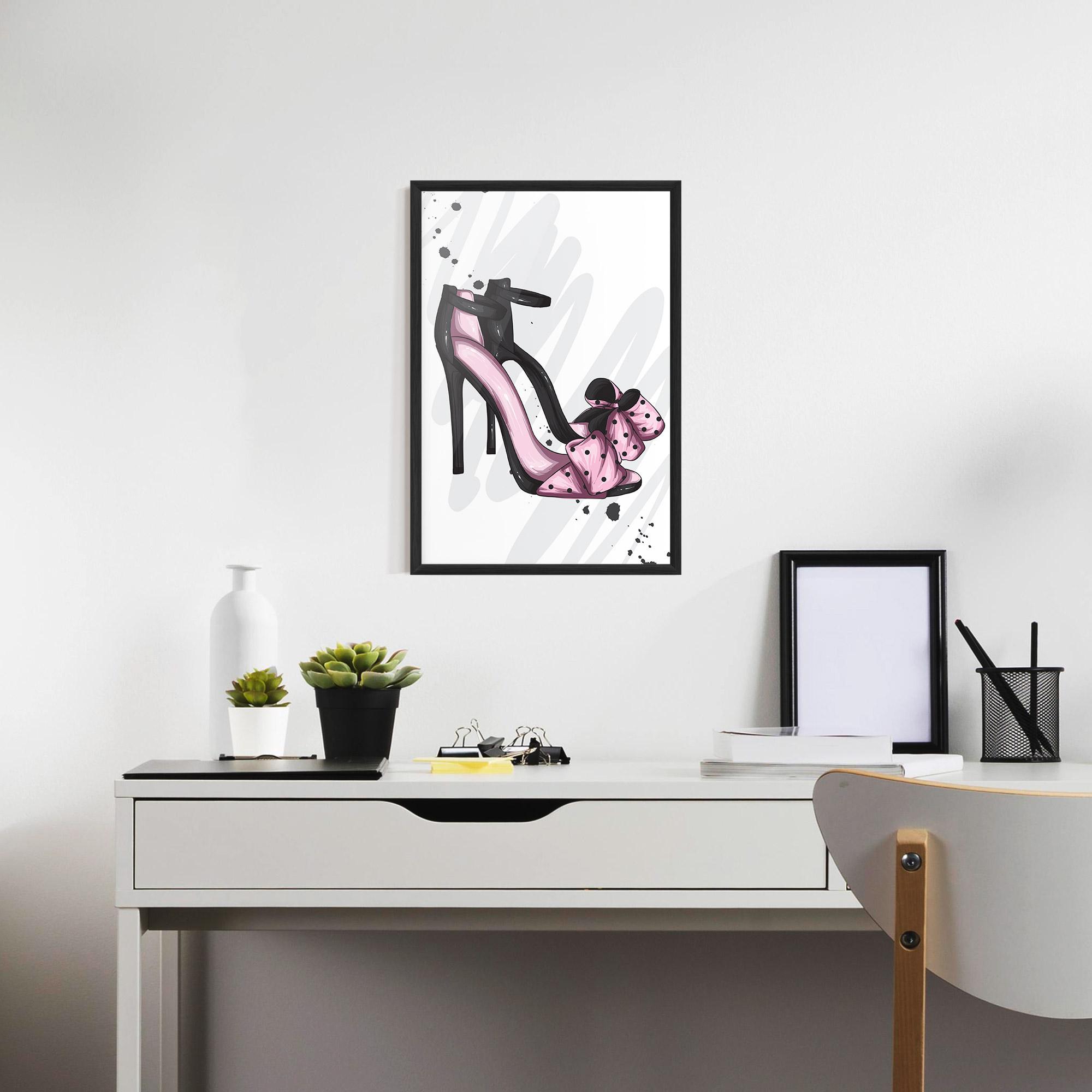 Keretezett Poszter Pink Black Heels mockup 7