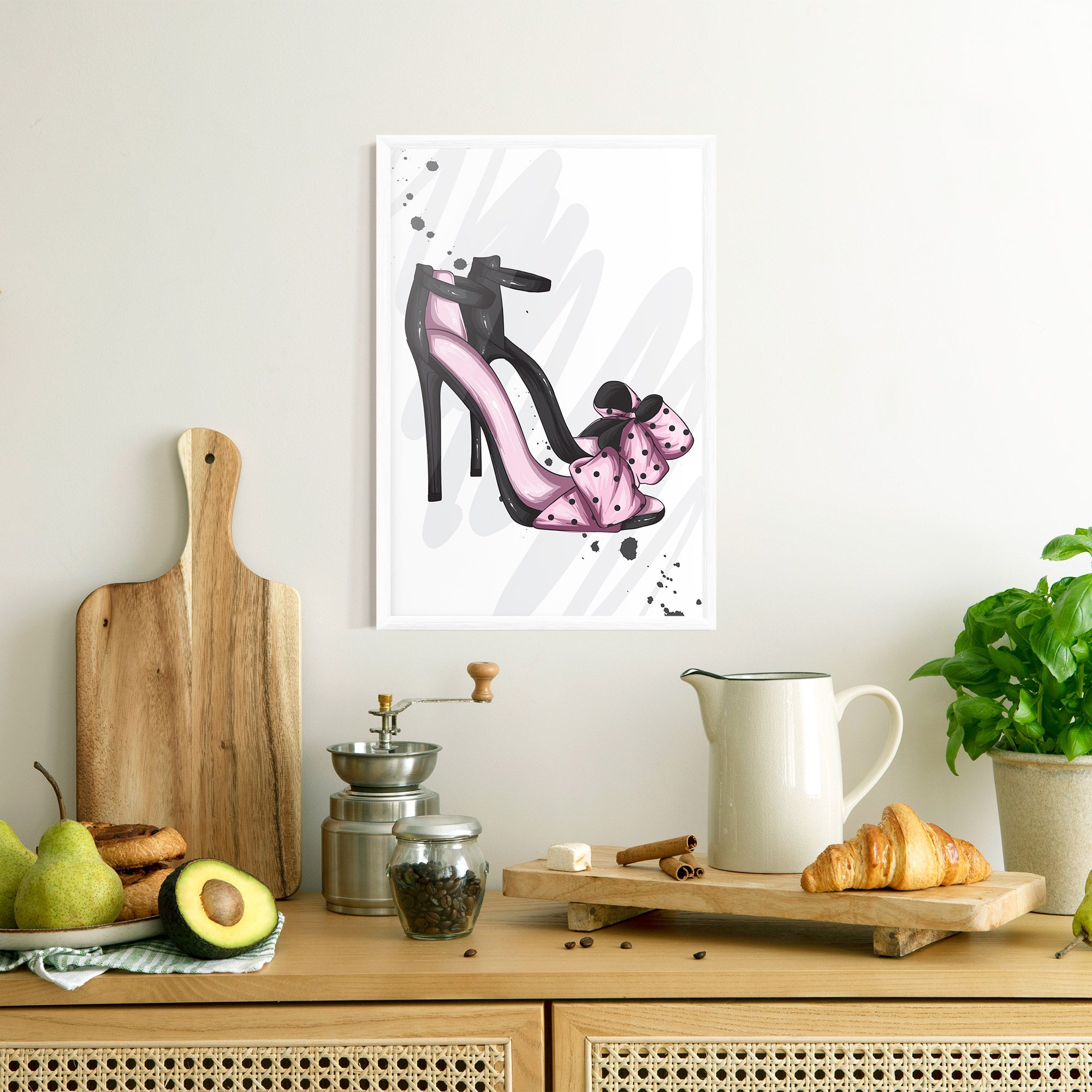 Pink Black Heels mockup 8