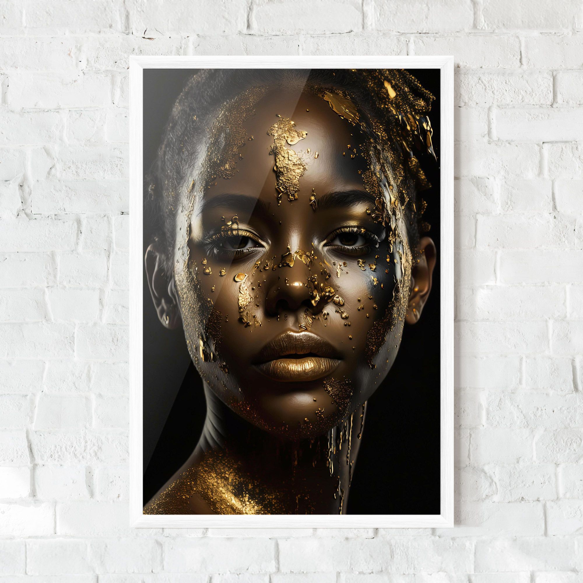 Attractive Gold Woman mockup 0