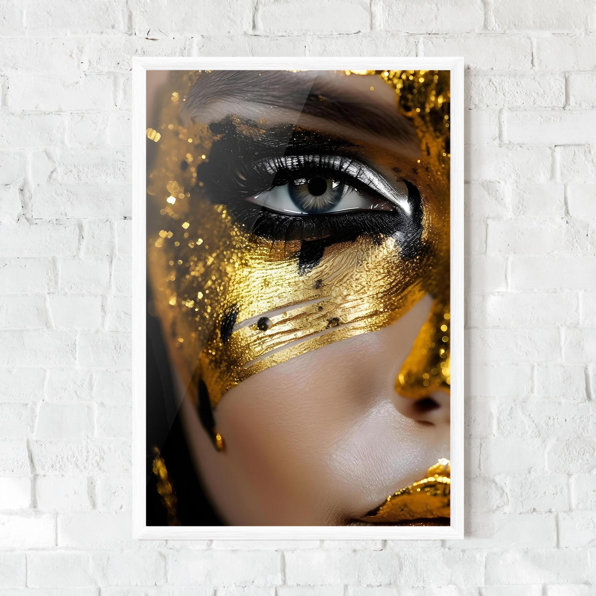 Keretezett Poszter Black Gold Eyeliner mockup 0