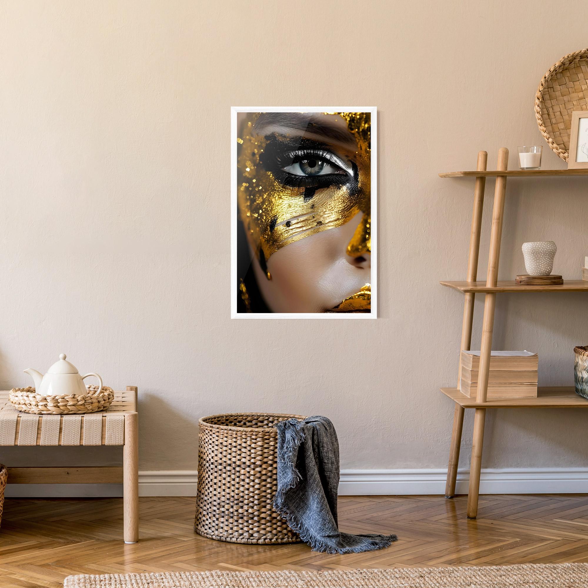 Keretezett Poszter Black Gold Eyeliner mockup 9