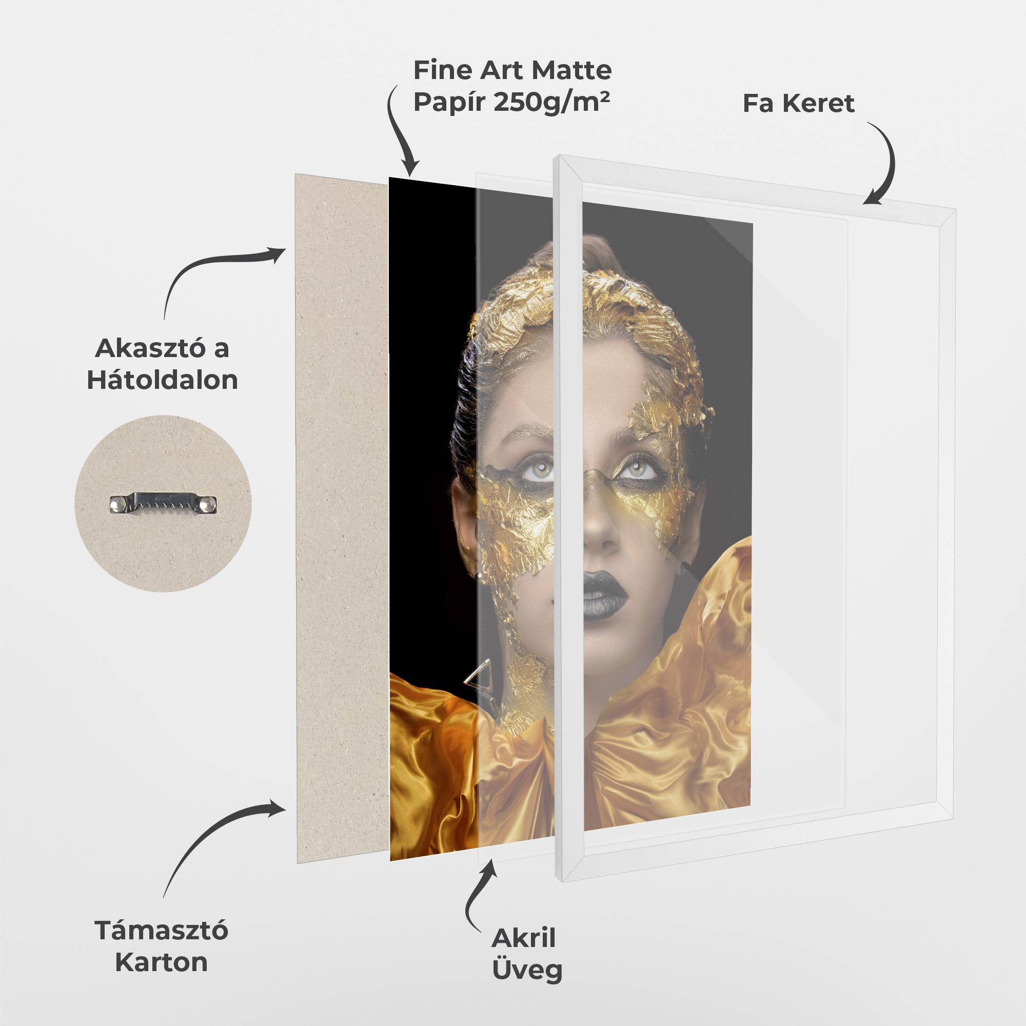 Keretezett Poszter Glamorous Gold Outfit mockup 1