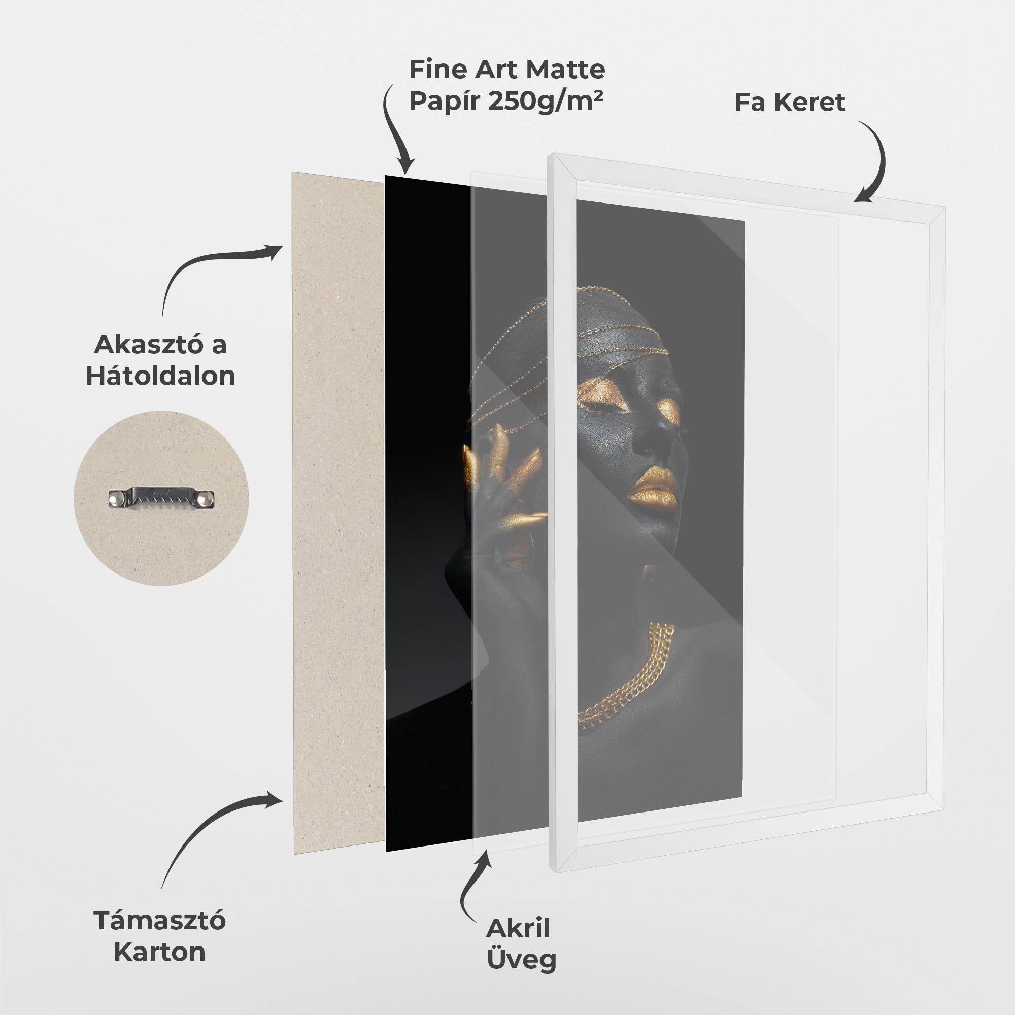 Keretezett Poszter Gold Makeup Eyelids mockup 1