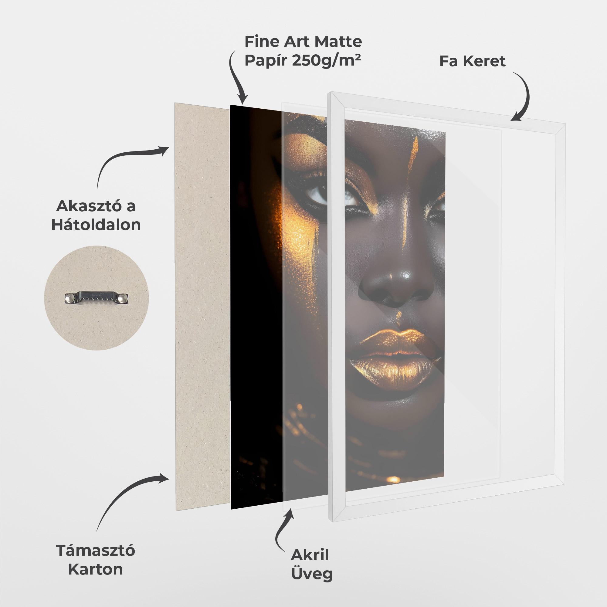 Keretezett Poszter Skin Black Gold mockup 1