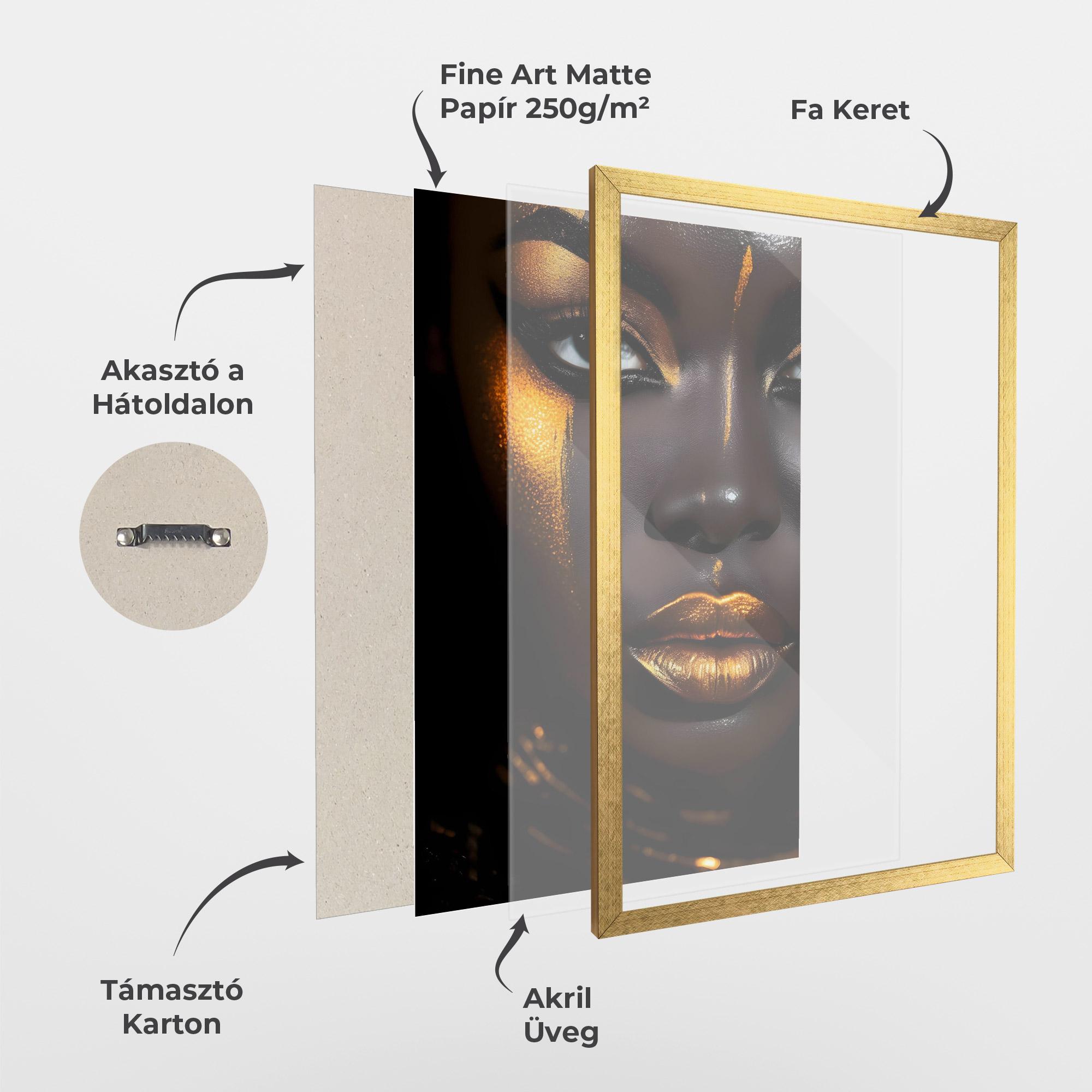 Keretezett Poszter Skin Black Gold mockup 1