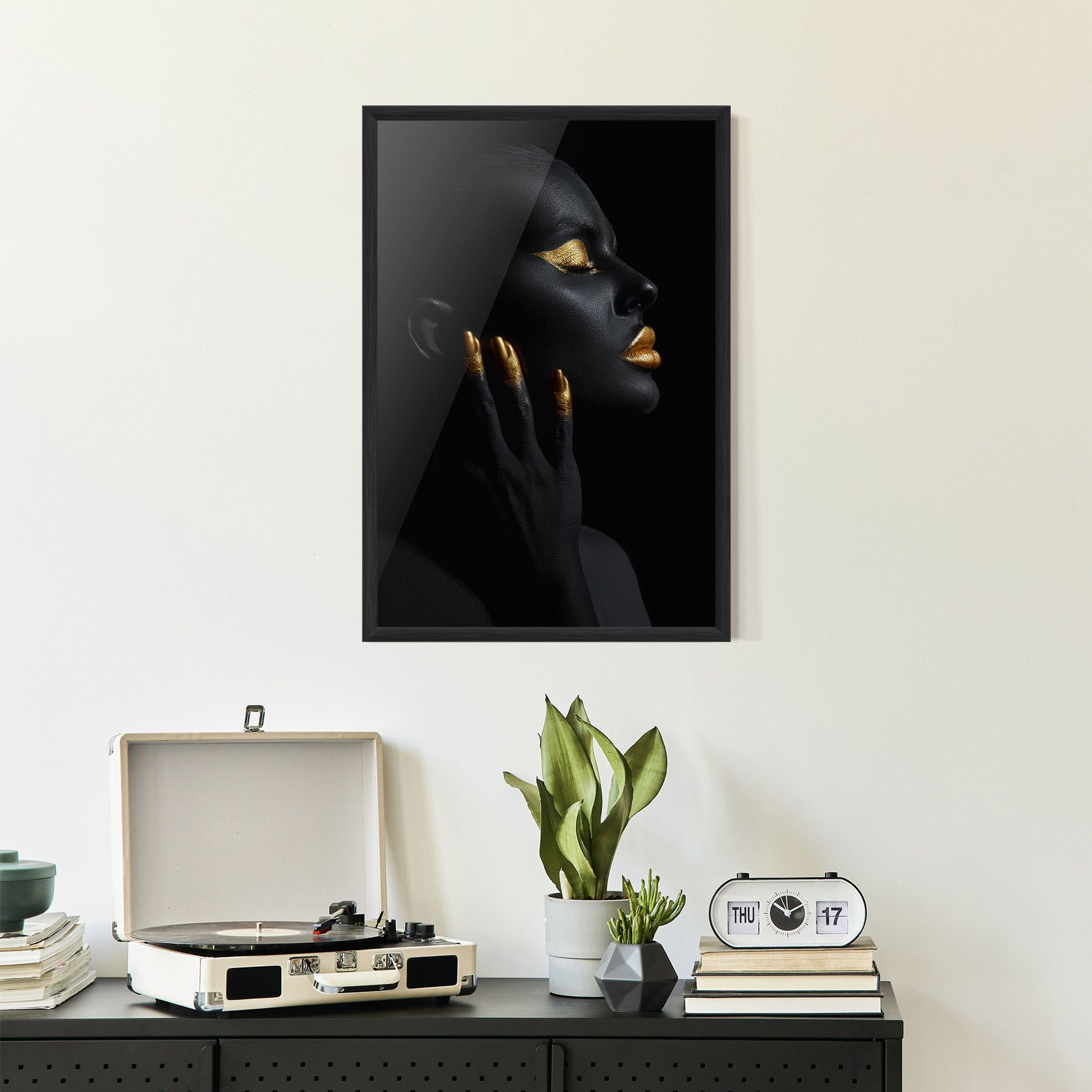 Gold Black Paint mockup 2