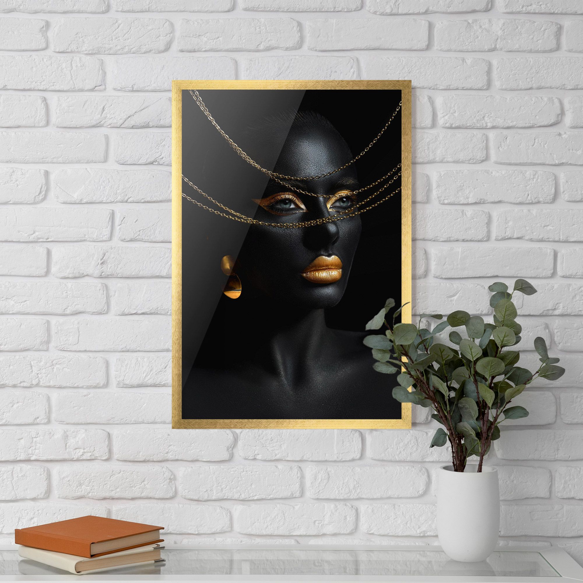 Gold Chain Woman mockup 5
