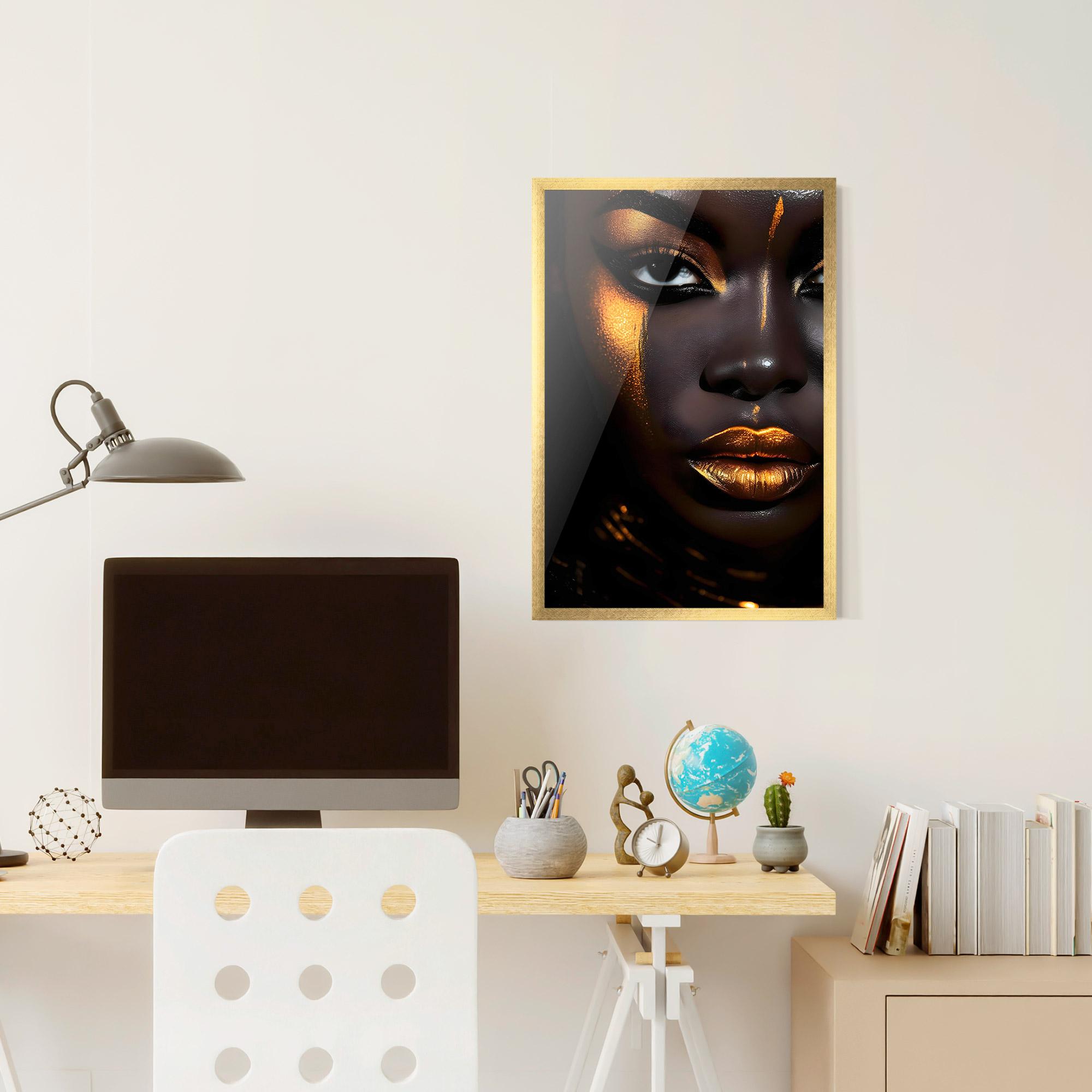 Keretezett Poszter Skin Black Gold mockup 6