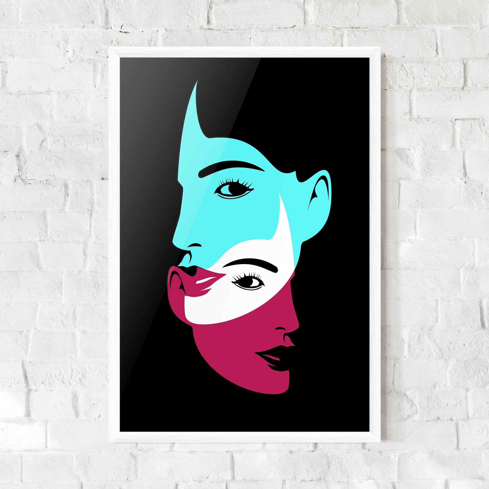 Blue Pink Women mockup 0