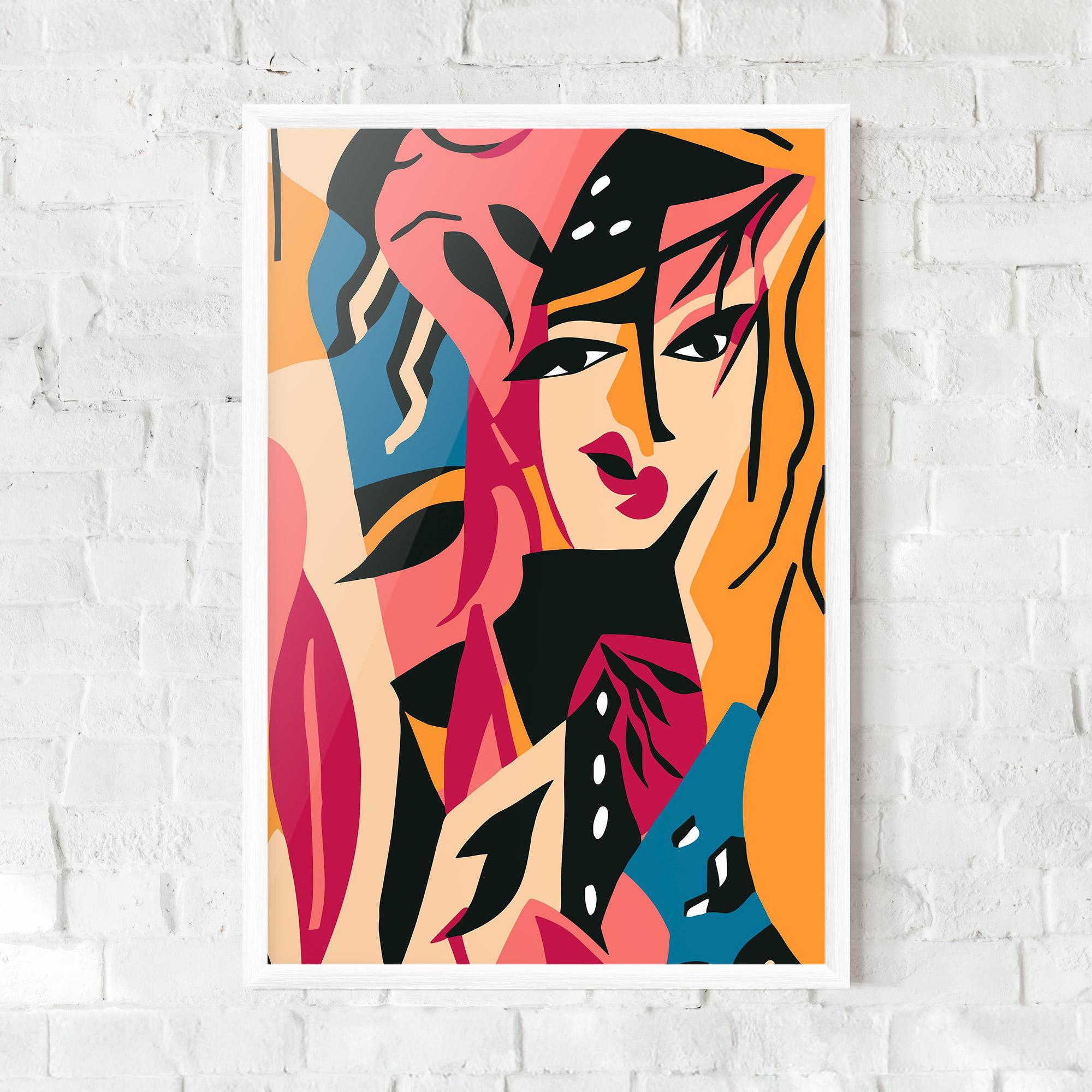 Keretezett Poszter Crowd Face mockup 0