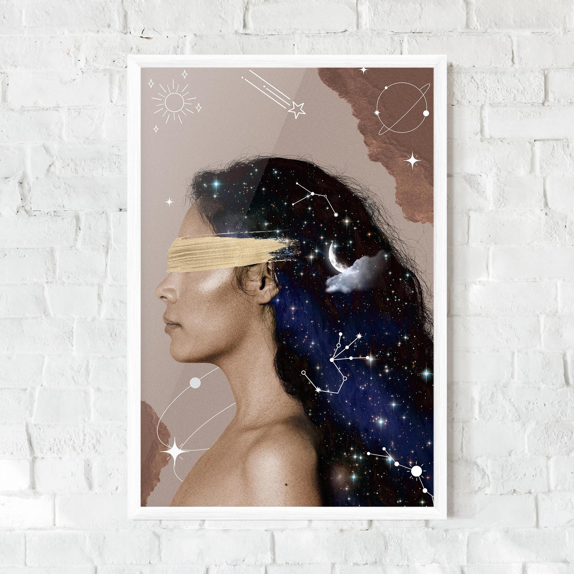 Keretezett Poszter Galaxy Hair mockup 0