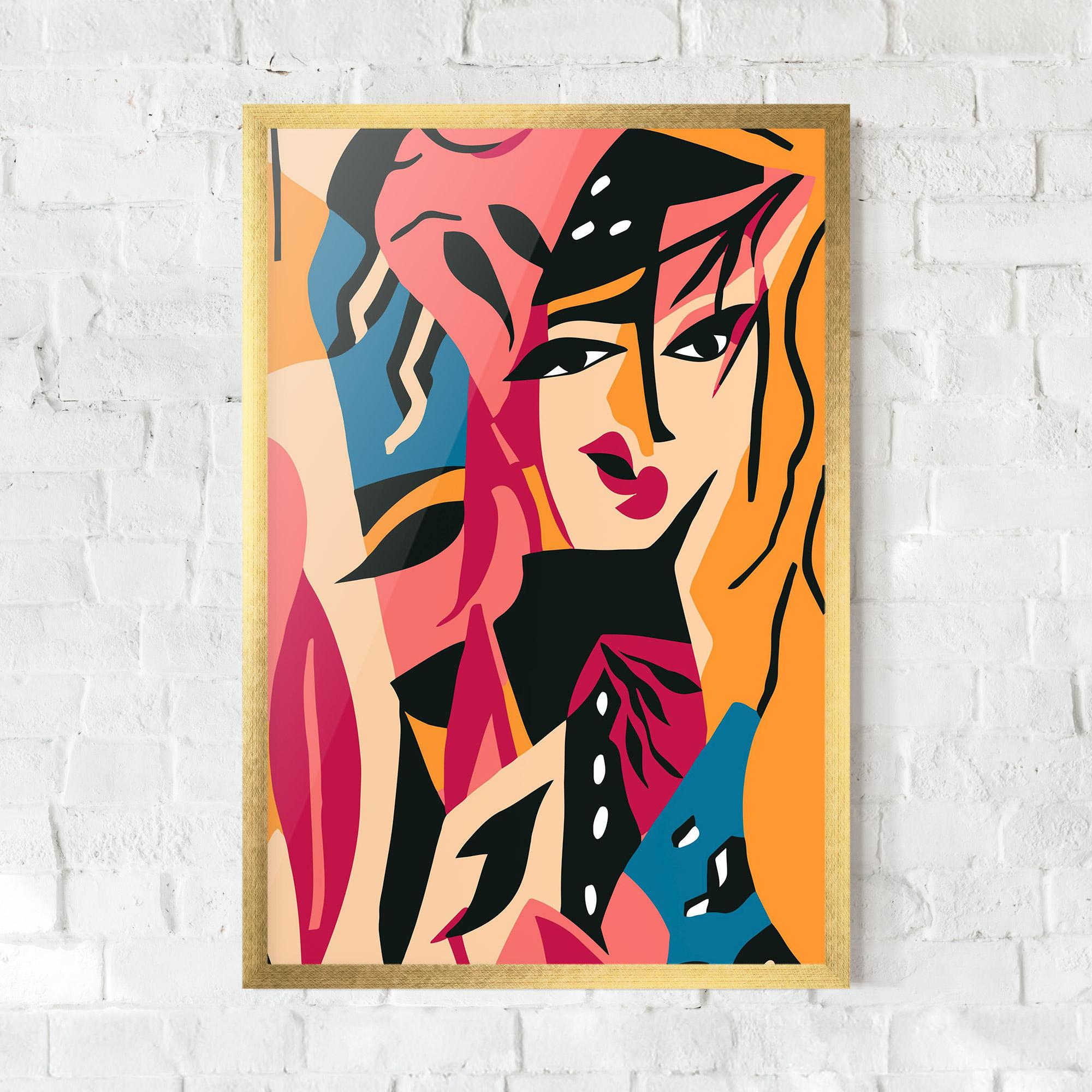 Keretezett Poszter Crowd Face mockup 0