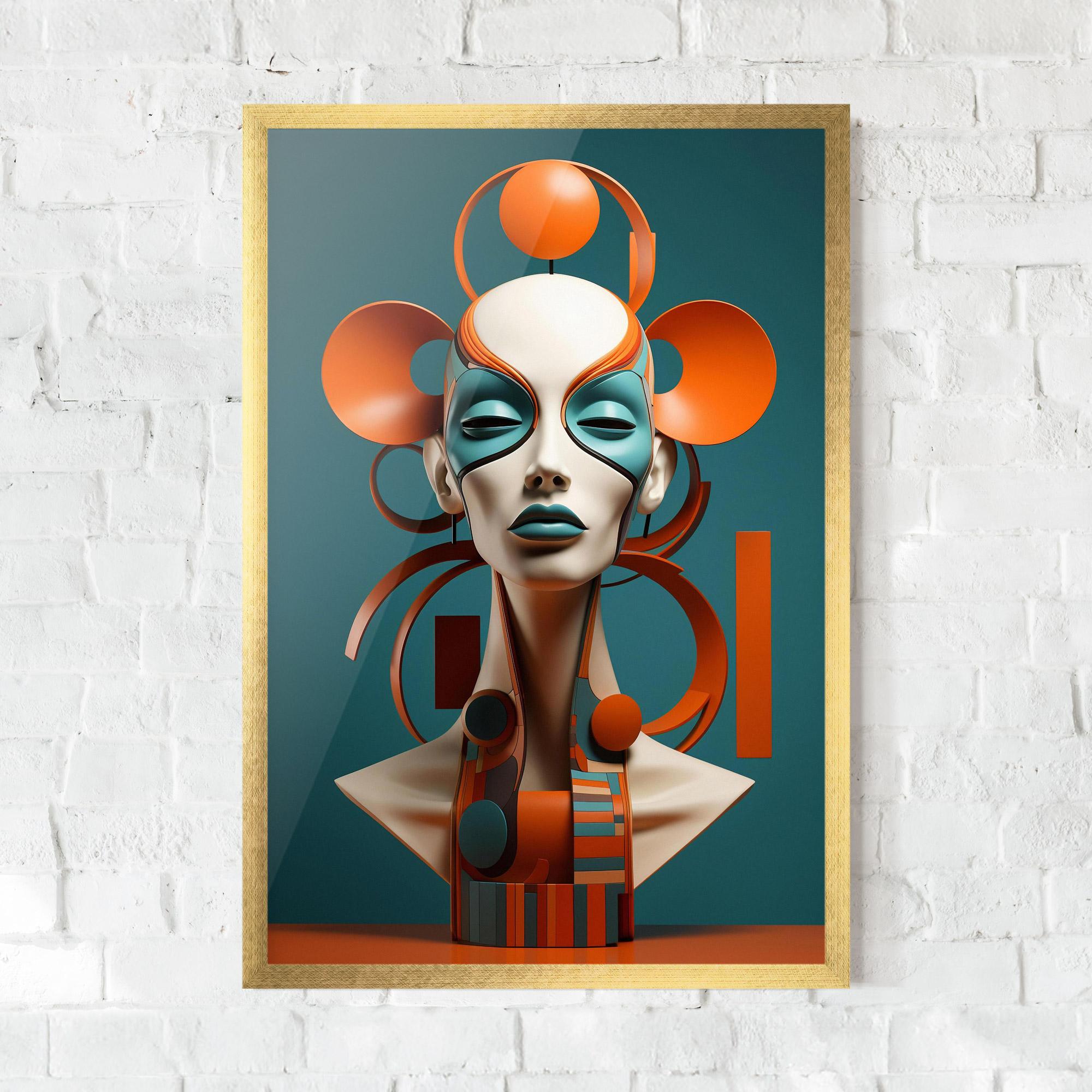 Keretezett Poszter Interesting Woman Concept mockup 0